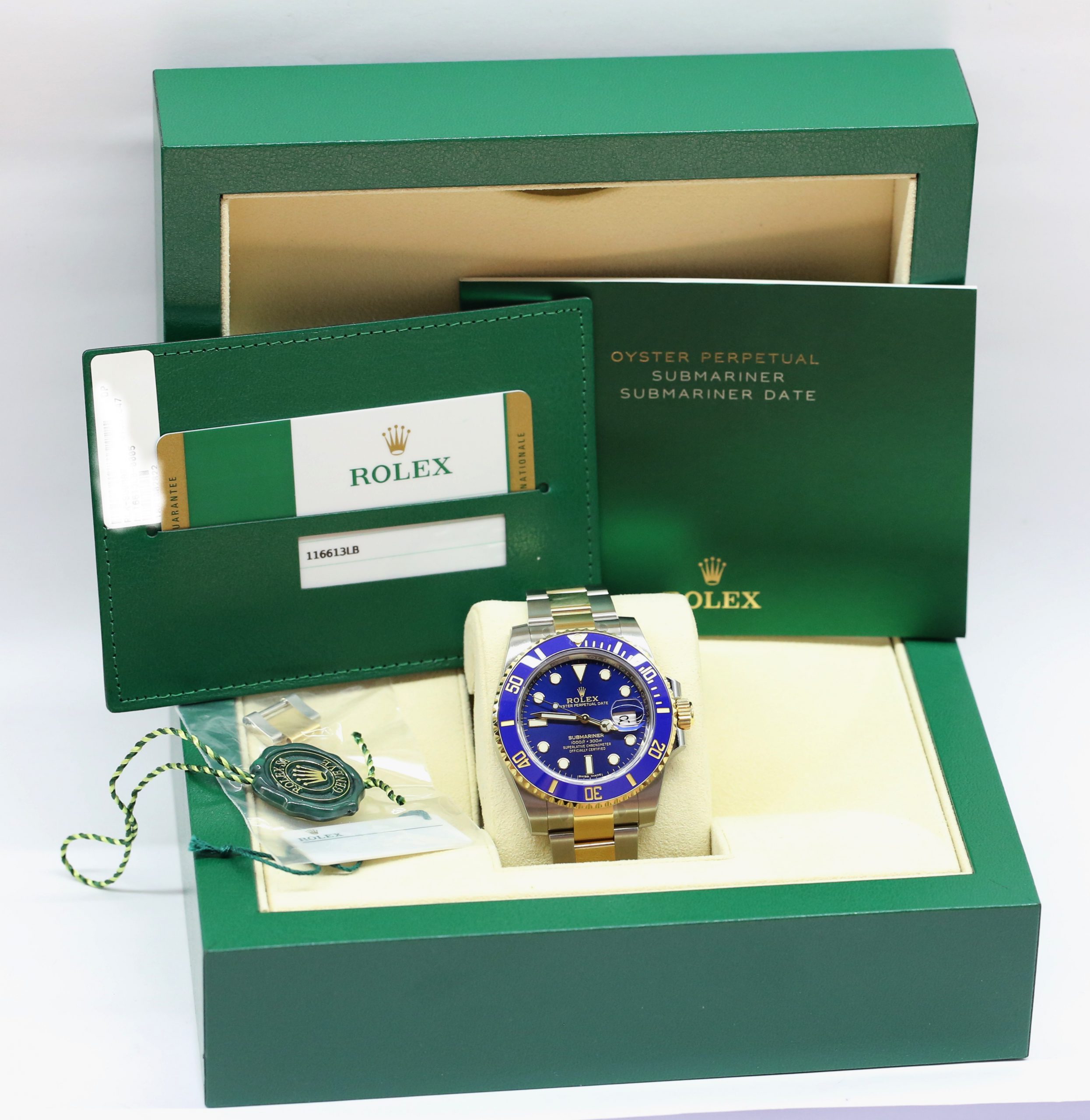 Rolex Submariner Date Blue Dial, 18ct Yellow Gold & Stainless Steel on Rolex Oyster Bracelet, Ref: 116613LB, Circa: 2018, Complete with Box & Papers. Factory stickers still intact - Image 6