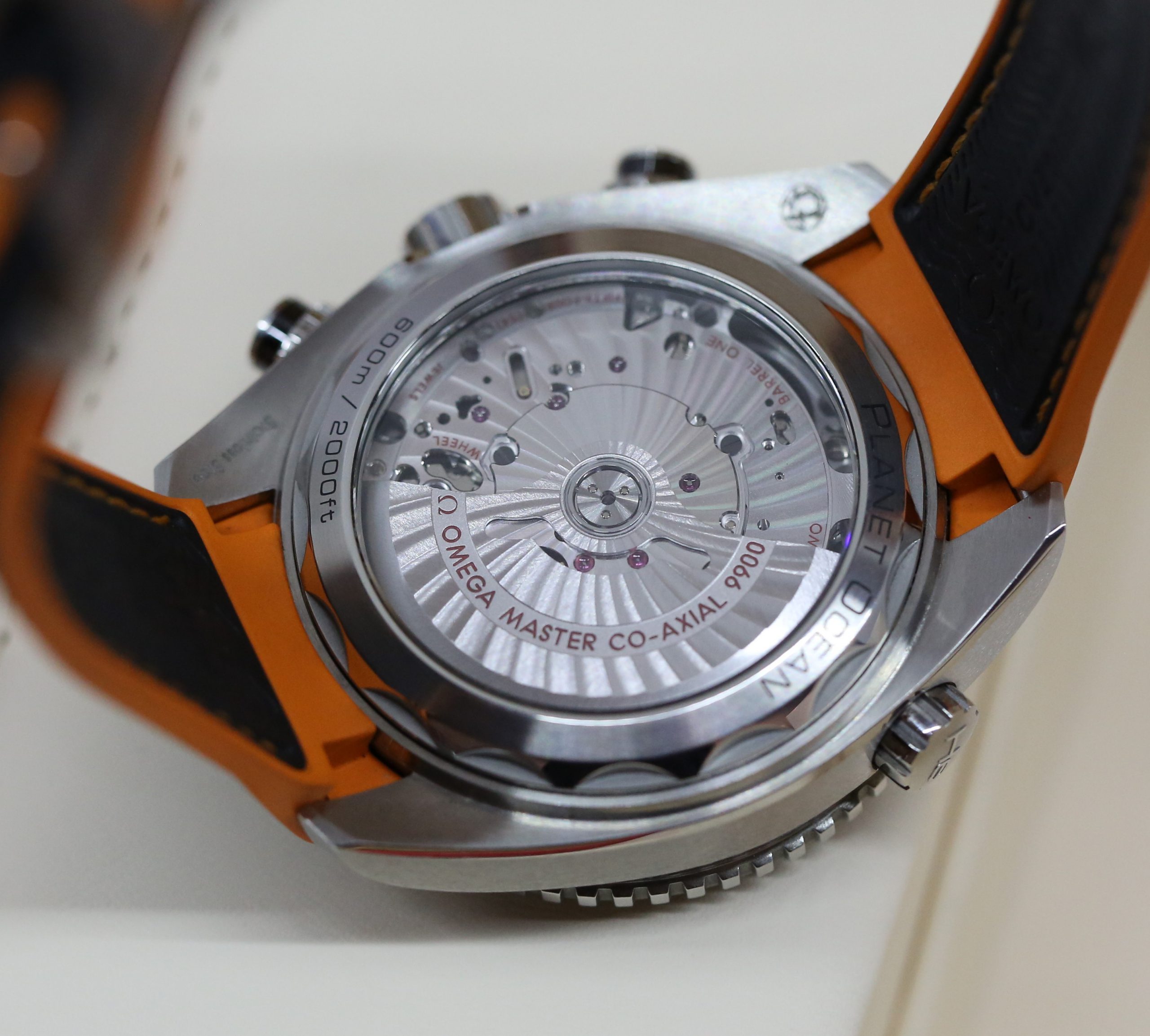 Omega Seamaster Planet Ocean Chronograph Co-Axial movement, 45.5mm Stainless Steel Case on Omega Rubber Strap, Circa: 2020, Complete with Box, Papers & Balance of Omega Factory Warranty - Image 4