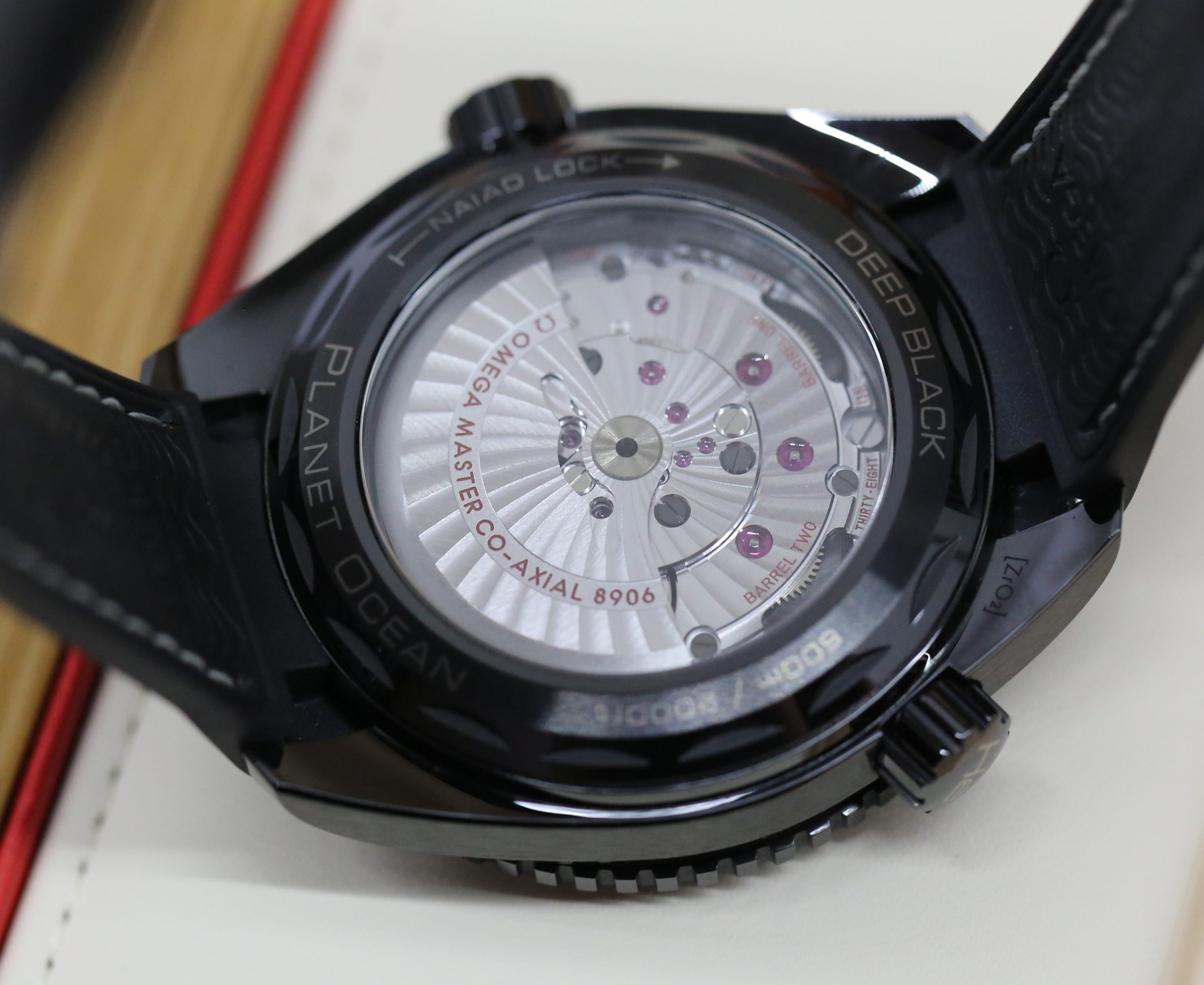 Omega Seamaster Planet Ocean Chronometer Co Axial "Deep Black" in Ceramic, on Omega Rubber strap, circa 2021, Complete with Box, Papers & Balance of Omega Factory Warranty - Image 4