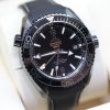 Omega Seamaster Planet Ocean Chronometer Co Axial "Deep Black" in Ceramic, on Omega Rubber strap, circa 2021, Complete with Box, Papers & Balance of Omega Factory Warranty