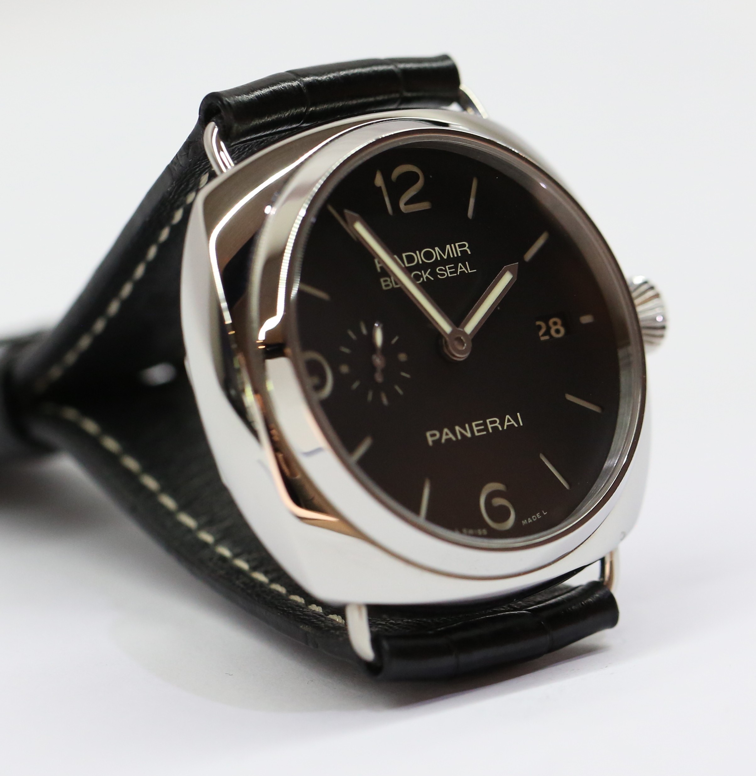 Panerai Radiomir Collection Black Seal in Stainless Steel, Black Sandwich Dial on Panerai Strap, Ref: PAM00388, Circa: 2015, With Box & Books - Image 4