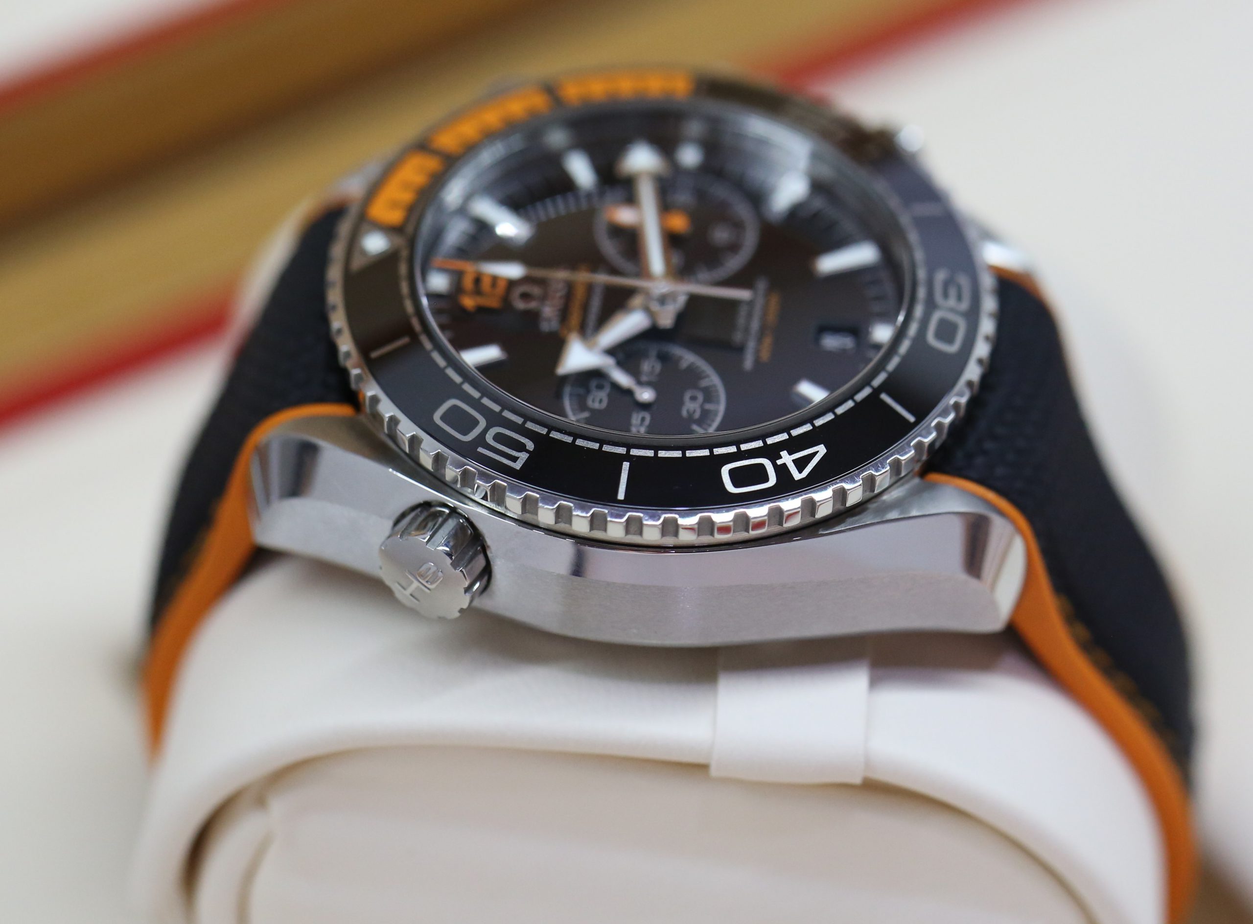 Omega Seamaster Planet Ocean Chronograph Co-Axial movement, 45.5mm Stainless Steel Case on Omega Rubber Strap, Circa: 2020, Complete with Box, Papers & Balance of Omega Factory Warranty - Image 7