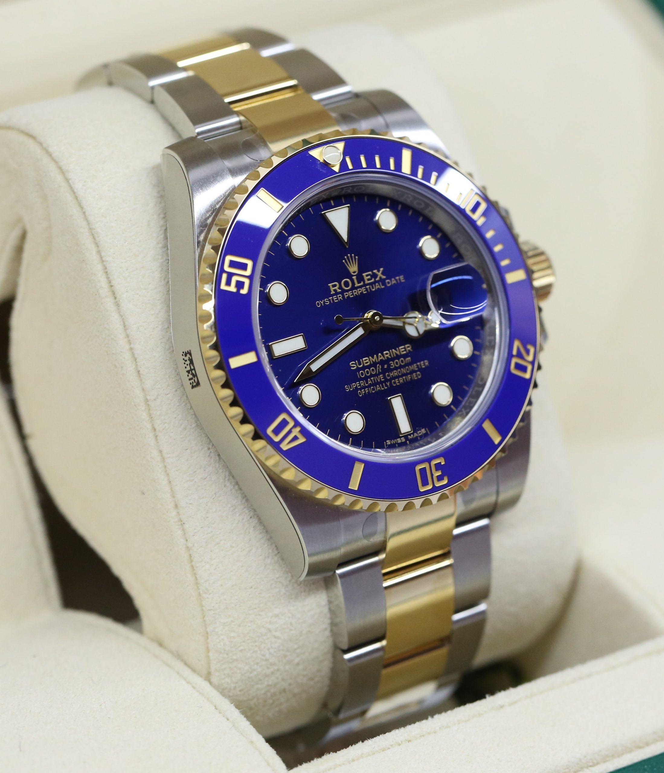 Rolex Submariner Date Blue Dial, 18ct Yellow Gold & Stainless Steel on Rolex Oyster Bracelet, Ref: 116613LB, Circa: 2018, Complete with Box & Papers. Factory stickers still intact - Image 3