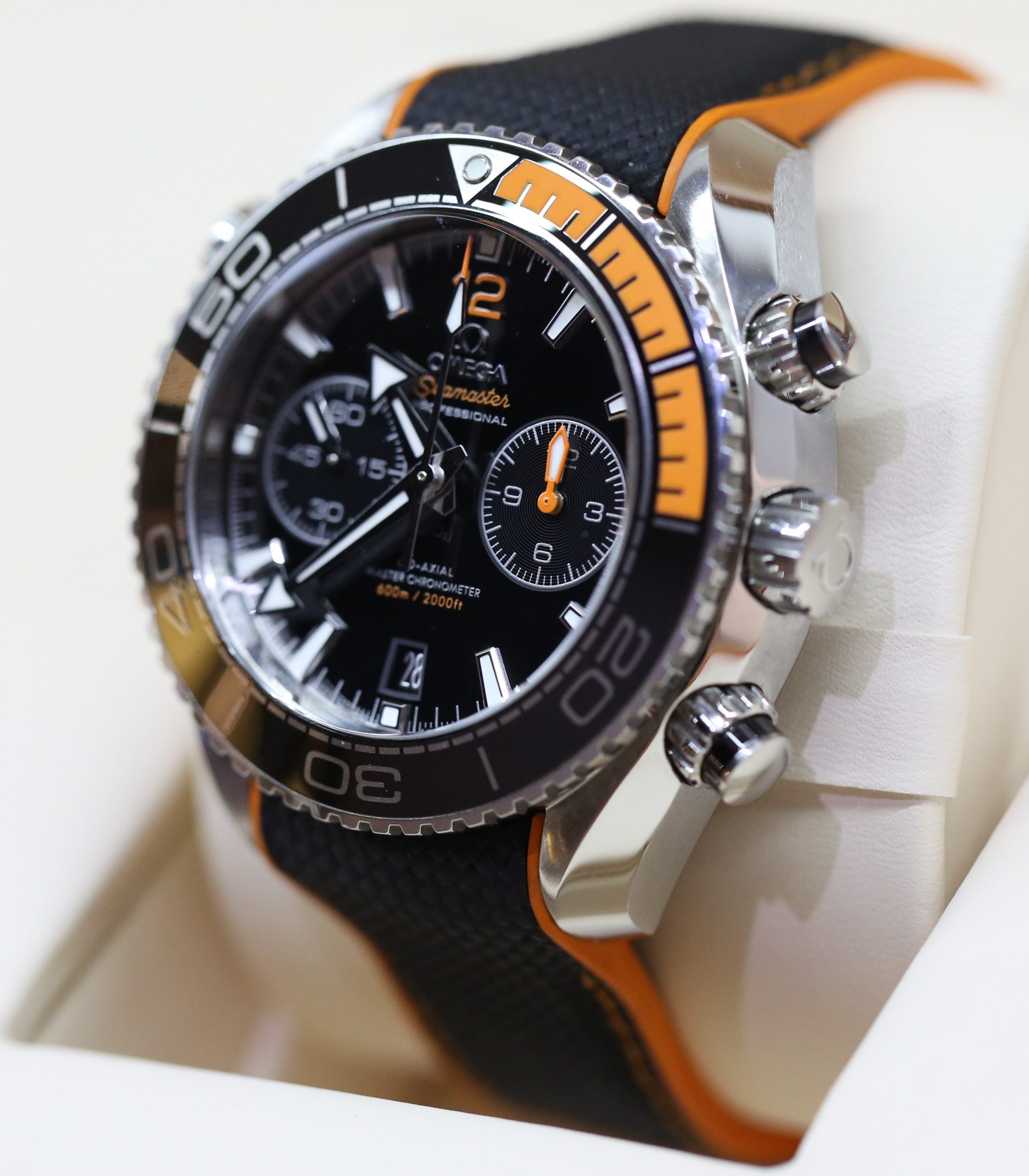 Omega Seamaster Planet Ocean Chronograph Co-Axial movement, 45.5mm Stainless Steel Case on Omega Rubber Strap, Circa: 2020, Complete with Box, Papers & Balance of Omega Factory Warranty - Image 2