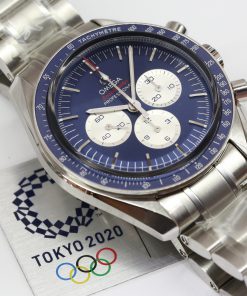 Omega Speedmaster Professional Moonwatch Tokyo 2020 Olympics Edition, Blue Dial with White Sub dials, Ref: 52230423003001, Circa: 2020, Complete with Box & Papers, Never worn LNIB