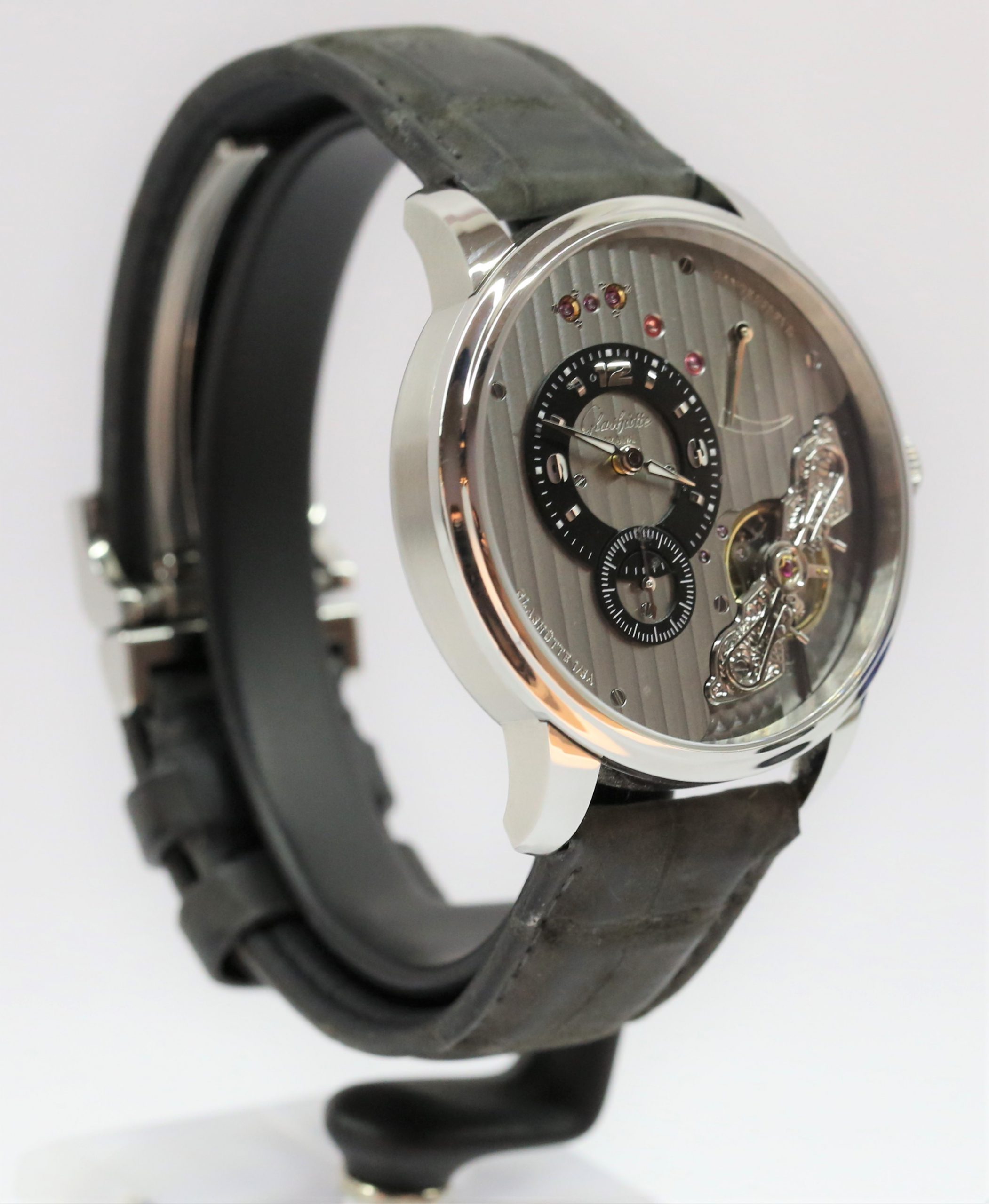 Glashutte Original Panoinverse XL, Stainless Steel on Strap, Ref 66-06-04-22-05, Complete with Box & Papers - Image 4