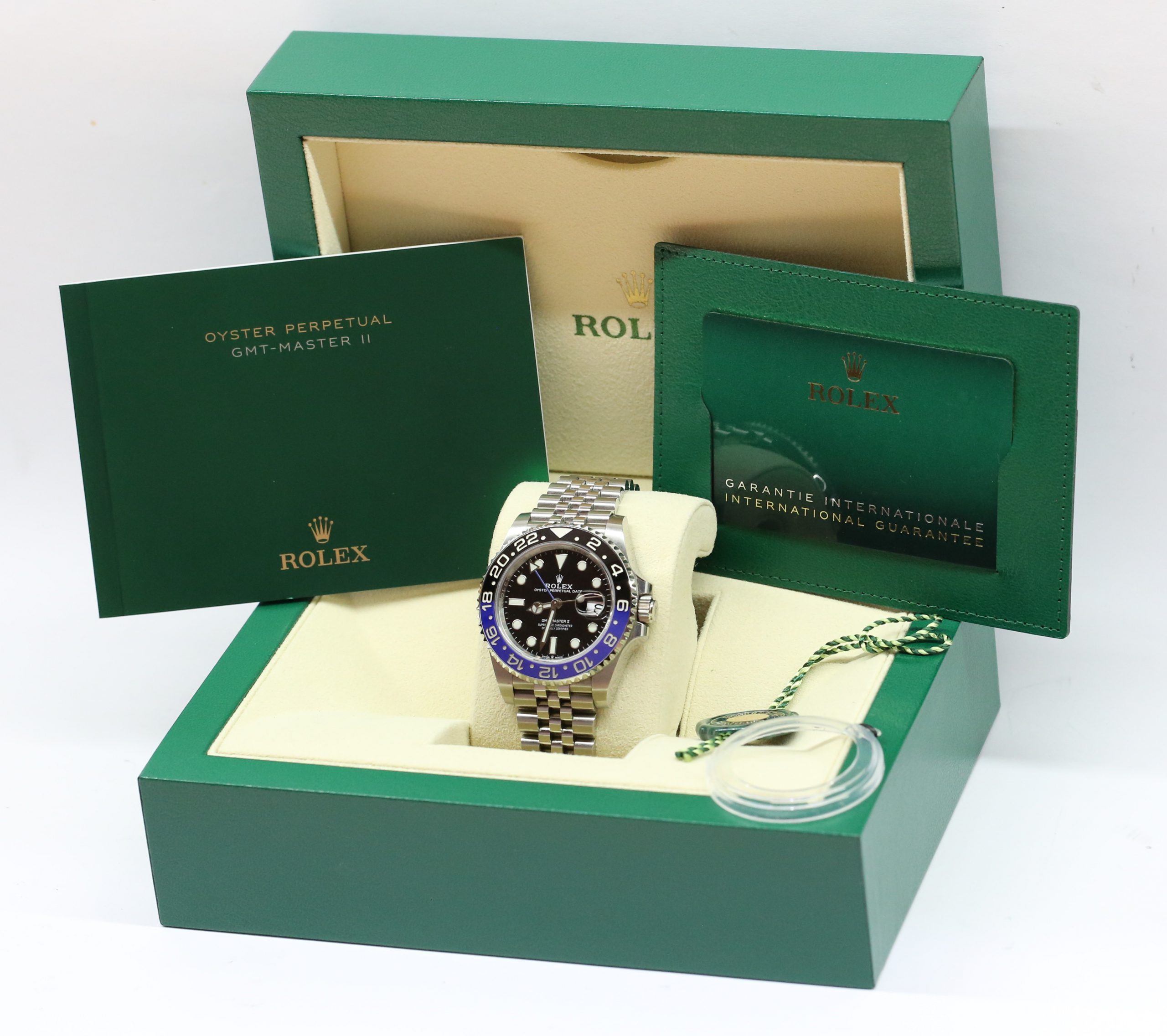 Rolex GMT Master II Blue to Black Ceramic Bezel Black index dial on a Rolex Jubilee Bracelet, Ref: 126710BLNR, Circa: 2020, Complete with Box & Papers - Image 6