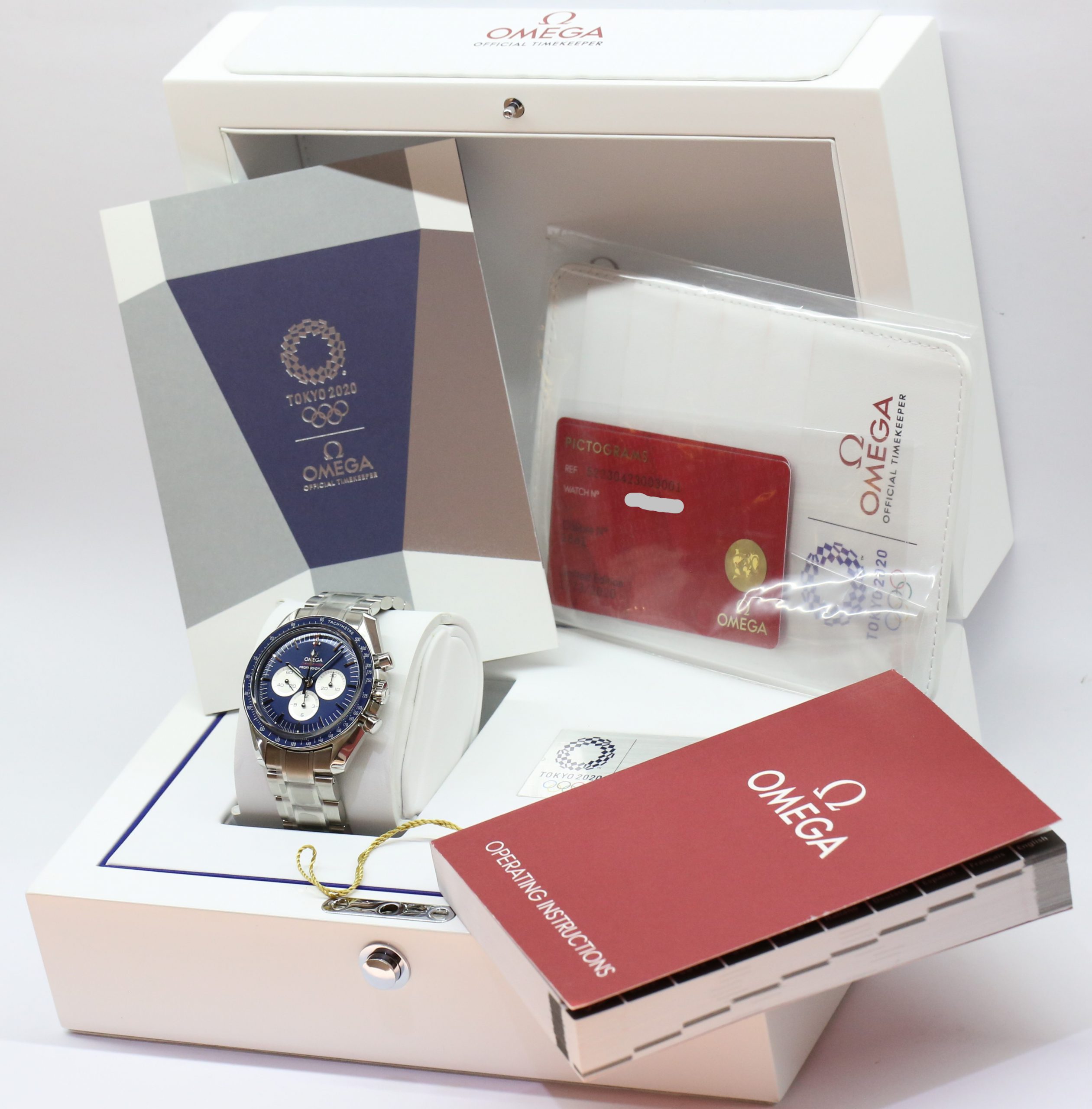 Omega Speedmaster Professional Moonwatch Tokyo 2020 Olympics Edition, Blue Dial with White Sub dials, Ref: 52230423003001, Circa: 2020, Complete with Box & Papers, Never worn LNIB - Image 7