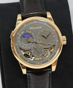 Alternative view of Jaeger - LeCoultre Duometre Quantieme Lunaire in 18ct Pink Gold on Chocolate-Brown Crocodile Strap with Opaline Magnetite Grey Dial, Ref: Q604244J, Circa: 2017, Complete with Box & Papers