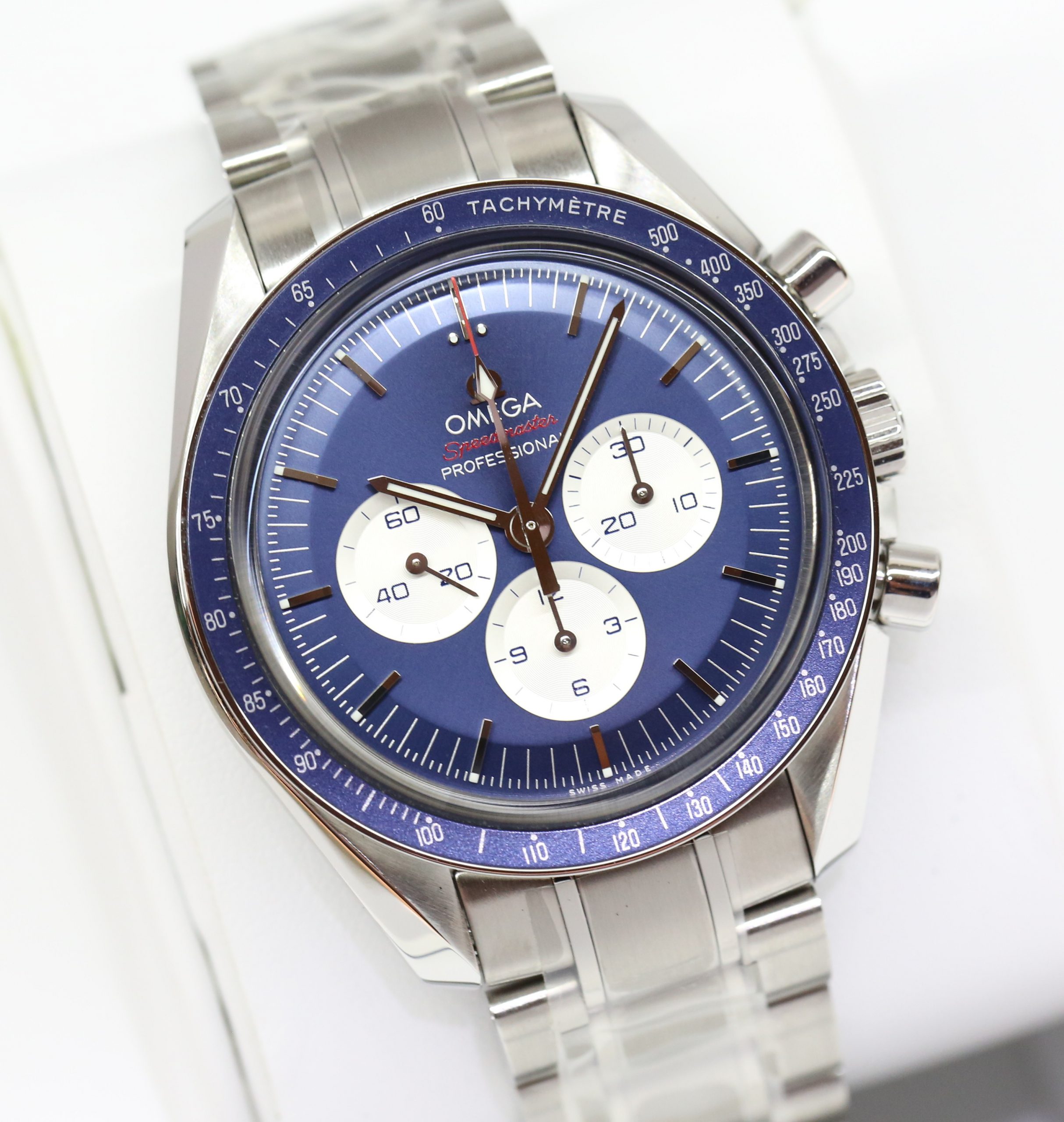 Omega Speedmaster Professional Moonwatch Tokyo 2020 Olympics Edition, Blue Dial with White Sub dials, Ref: 52230423003001, Circa: 2020, Complete with Box & Papers, Never worn LNIB - Image 3