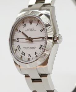 Alternative view of Rolex Oyster Perpetual 31mm Stainless Steel, White Roman Dial with an Engine Turned Bezel on a Stainless Steel Oyster Bracelet, Ref: 177210, Circa: 2010, Complete with Box & Papers