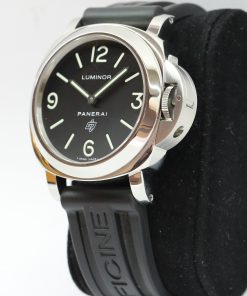Alternative view of Panerai Luminor Base Logo Black Seal in Stainless Steel Black Dial on Panerai Rubber Strap, Ref PAM000, Circa 2012, with Box & Papers