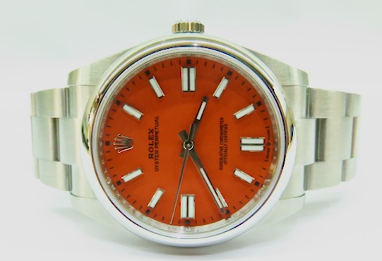 Rolex Oyster Perpetual 41, Coral Red dial, Reference 124300, Ca 2021, original box and warranty card. - Image 3