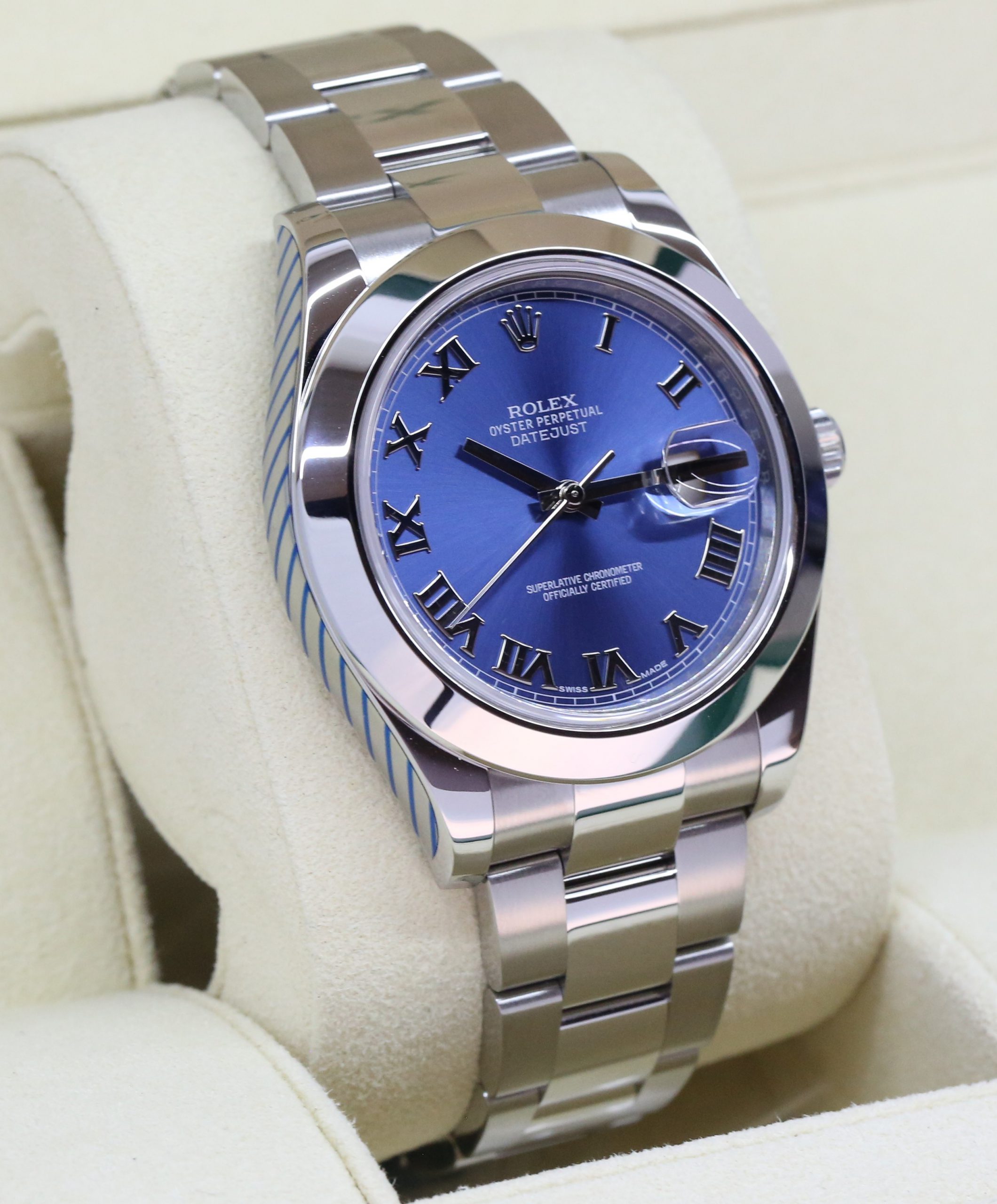 Rolex Datejust II, 41mm Stainless Steel Case on Rolex Oyster Bracelet, Blue Roman Dial, Ref: 116300, Circa: 2017, Complete with Box & Papers - Image 3