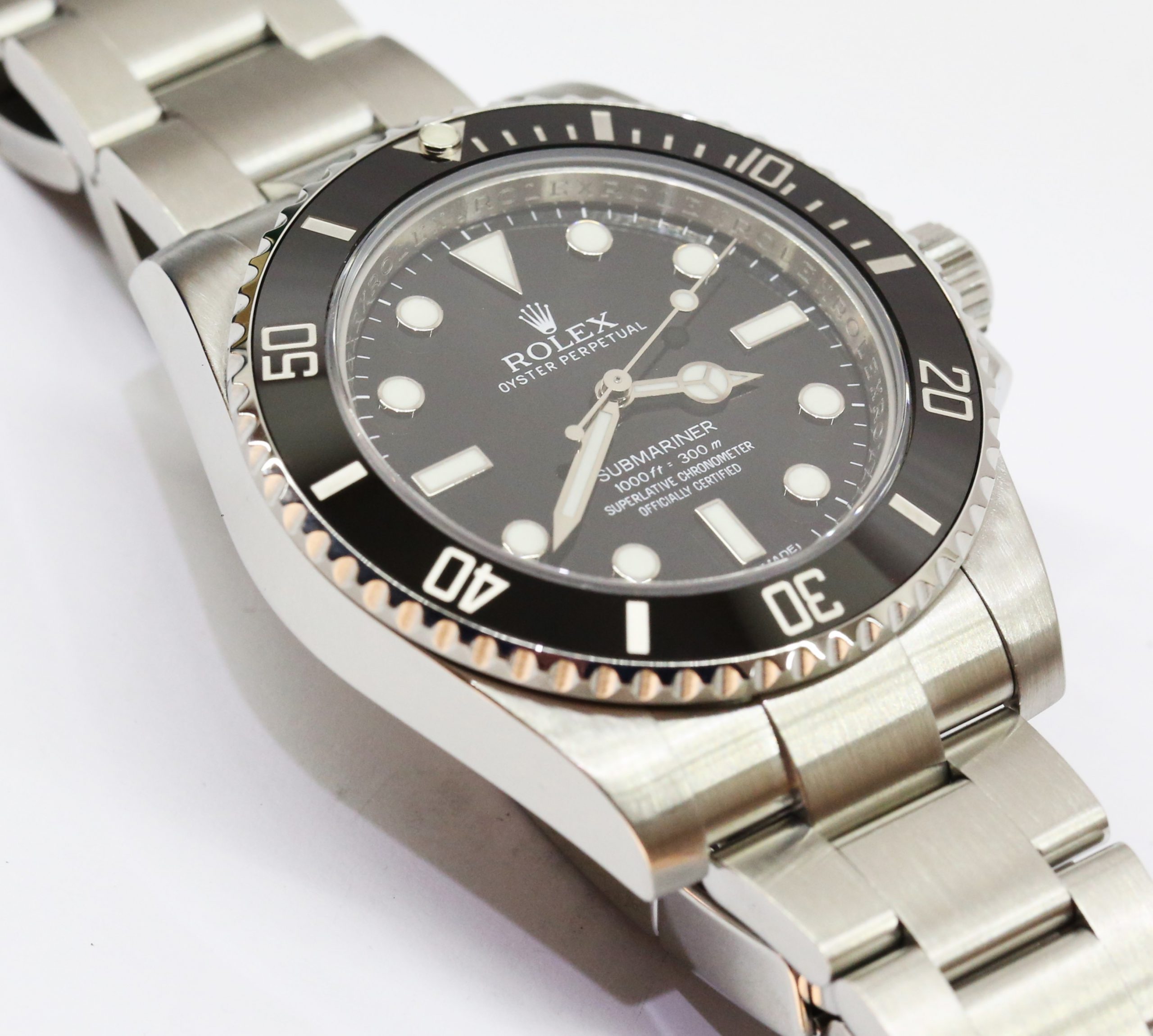 Rolex Submariner Ceramic Bezel, Non-Date 40mm in Stainless Steel on a Rolex Oystersteel Bracelet, Reference 114060, Circa: 2013, With Box & Warranty Card