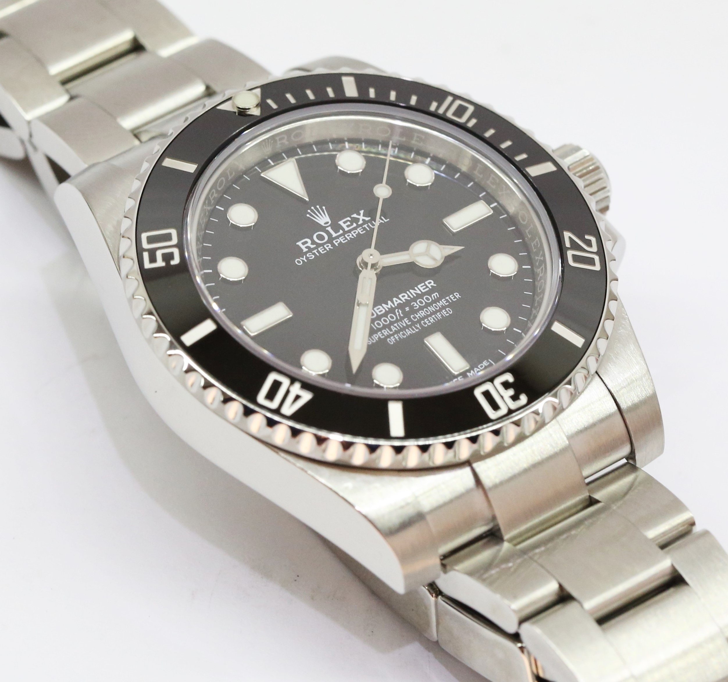 Rolex Submariner Ceramic Bezel, Non-Date 40mm in Stainless Steel on a Rolex Oystersteel Bracelet, Reference 114060, Circa: 2018, With Box & Warranty Card