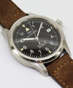 IWC Mark XII in Stainless Steel, Matte black dial with Arabic numeral, With Date, on Strap, Ref: 3241, Ca. 1995