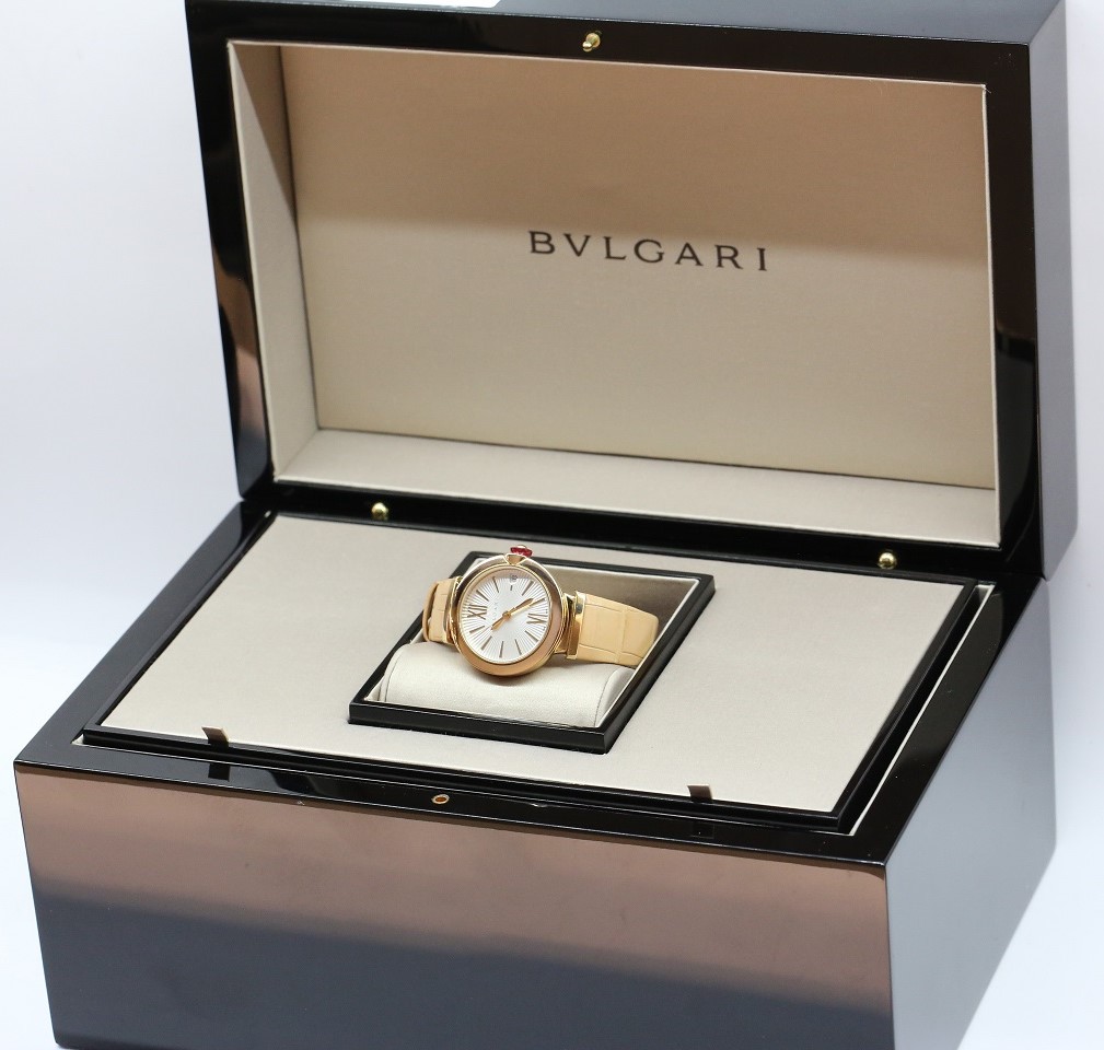Bvlgari Lvcea in 18ct Rose Gold on Strap, Reference LUP 33G, with Box - Image 6
