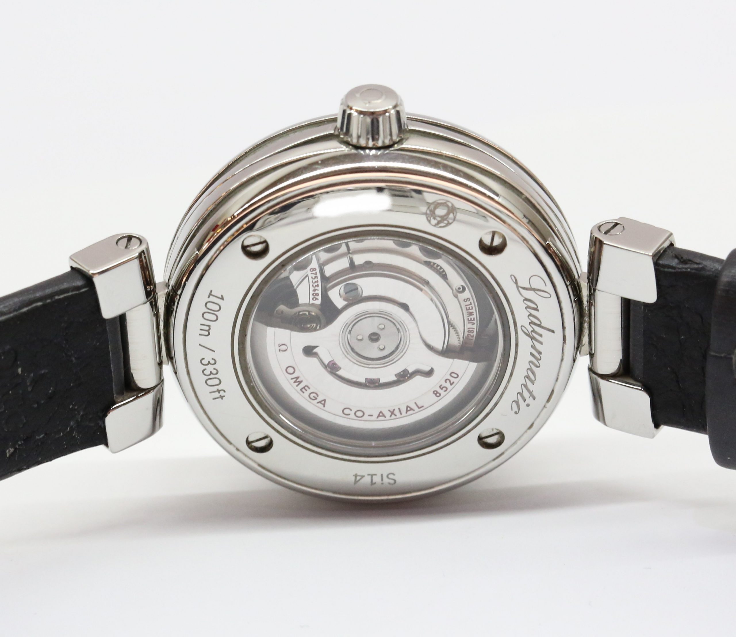 Omega De Ville Ladymatic MOP Diamond Dial in Stainless Steel on Leather Strap Complete with Box and Papers - Image 6