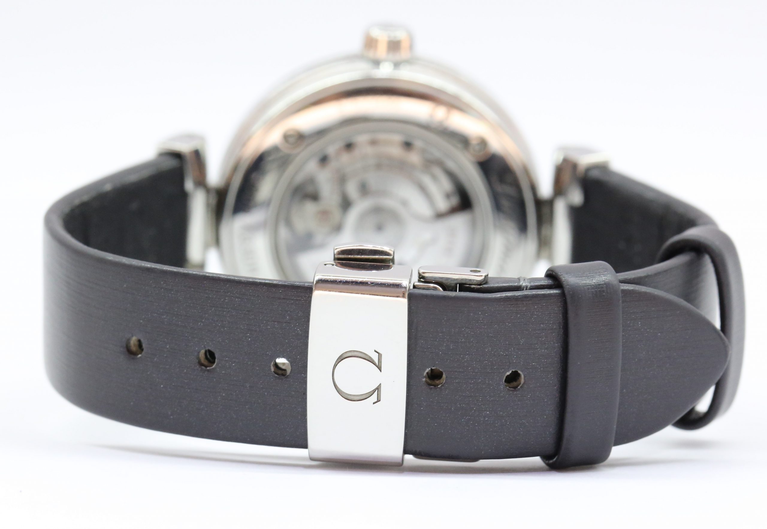 Omega De Ville Ladymatic MOP Diamond Dial in Stainless Steel on Leather Strap Complete with Box and Papers - Image 7