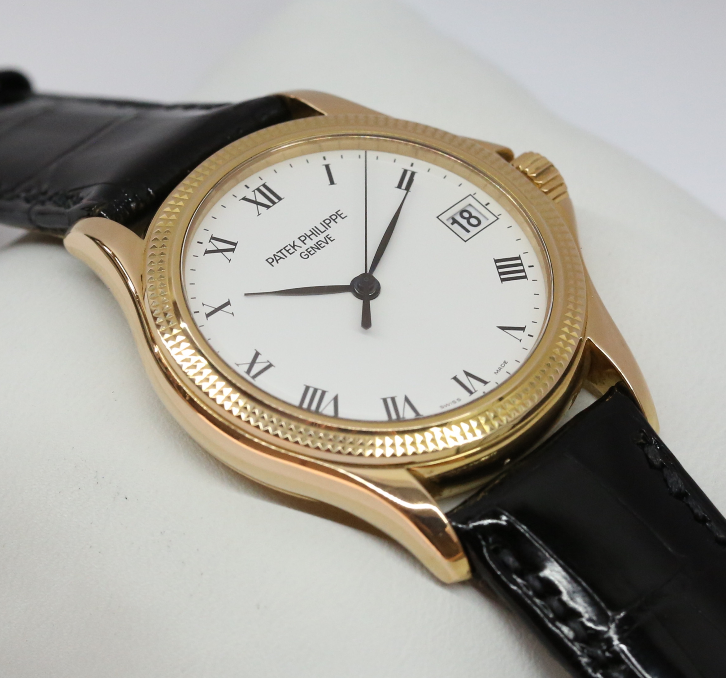 Patek Philippe Calatrava Hobnail Bezel, in 18ct Rose Gold on Patek Philippe Strap, Ref: 5117R, Circa: 2002, Complete with Box & Papers