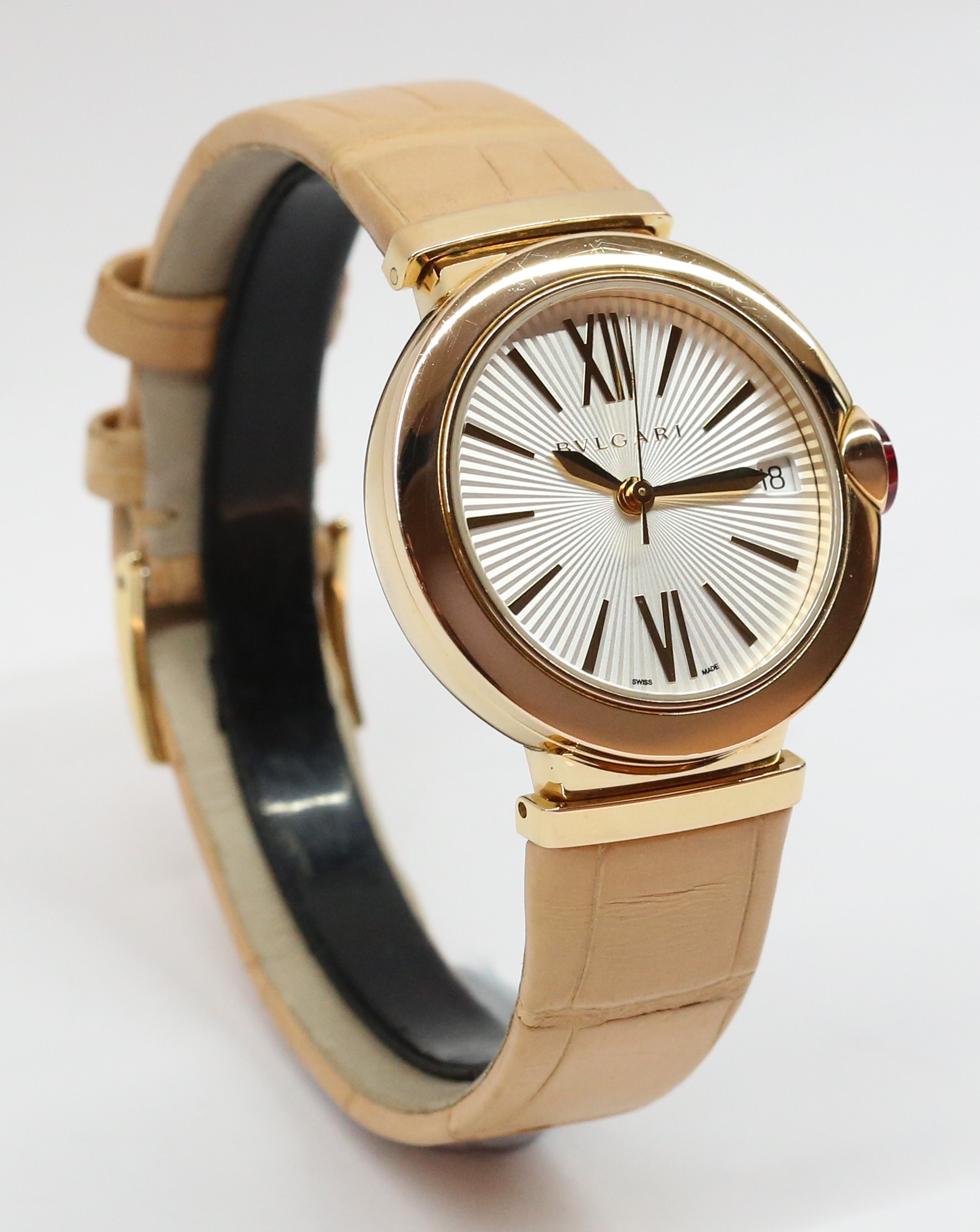 Bvlgari Lvcea in 18ct Rose Gold on Strap, Reference LUP 33G, with Box - Image 2
