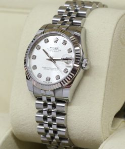 Alternative view of Rolex Datejust 31mm with Factory Diamond Dial, Stainless Steel & 18ct White Gold Bezel, on Jubilee Bracelet, Ref: 178274, Circa: 2019, Complete with Box, Papers & Balance of Rolex Factory Warranty