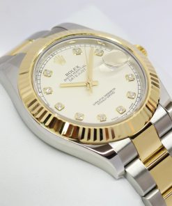 Rolex Datejust II, 18ct Yellow Gold & Stainless Steel with Factory Diamond Dial, Ref: 116333, Circa: 2015, Box and Papers