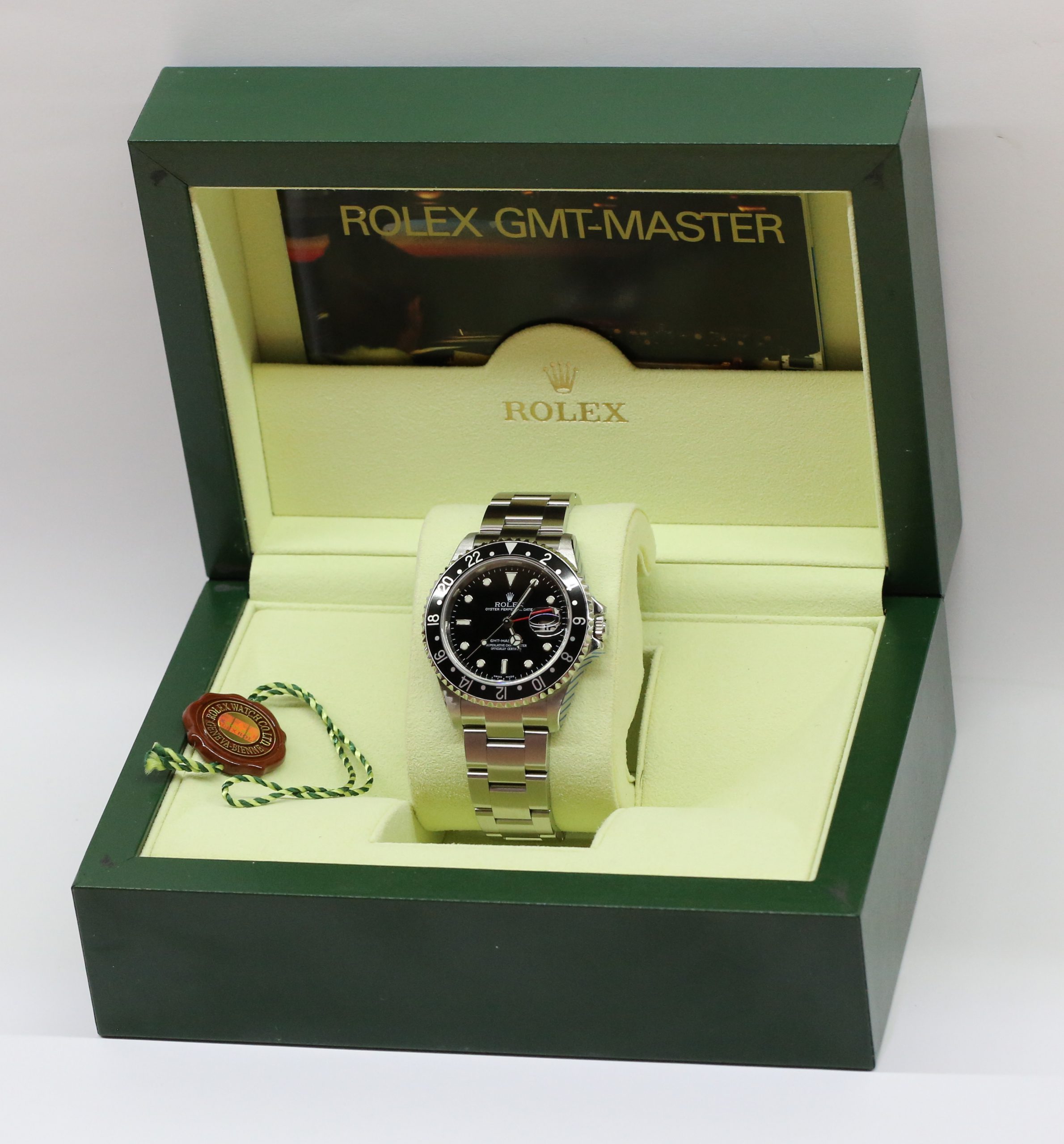 Rolex GMT Master II Stainless Steel on Rolex Oyster Bracelet, Black Bezel, Black Index Dial, Reference: 16710, Circa: 2005, with Box, Just Returned From Complete Rolex Service, Balance of 2 Year Rolex Service Warranty - Image 7