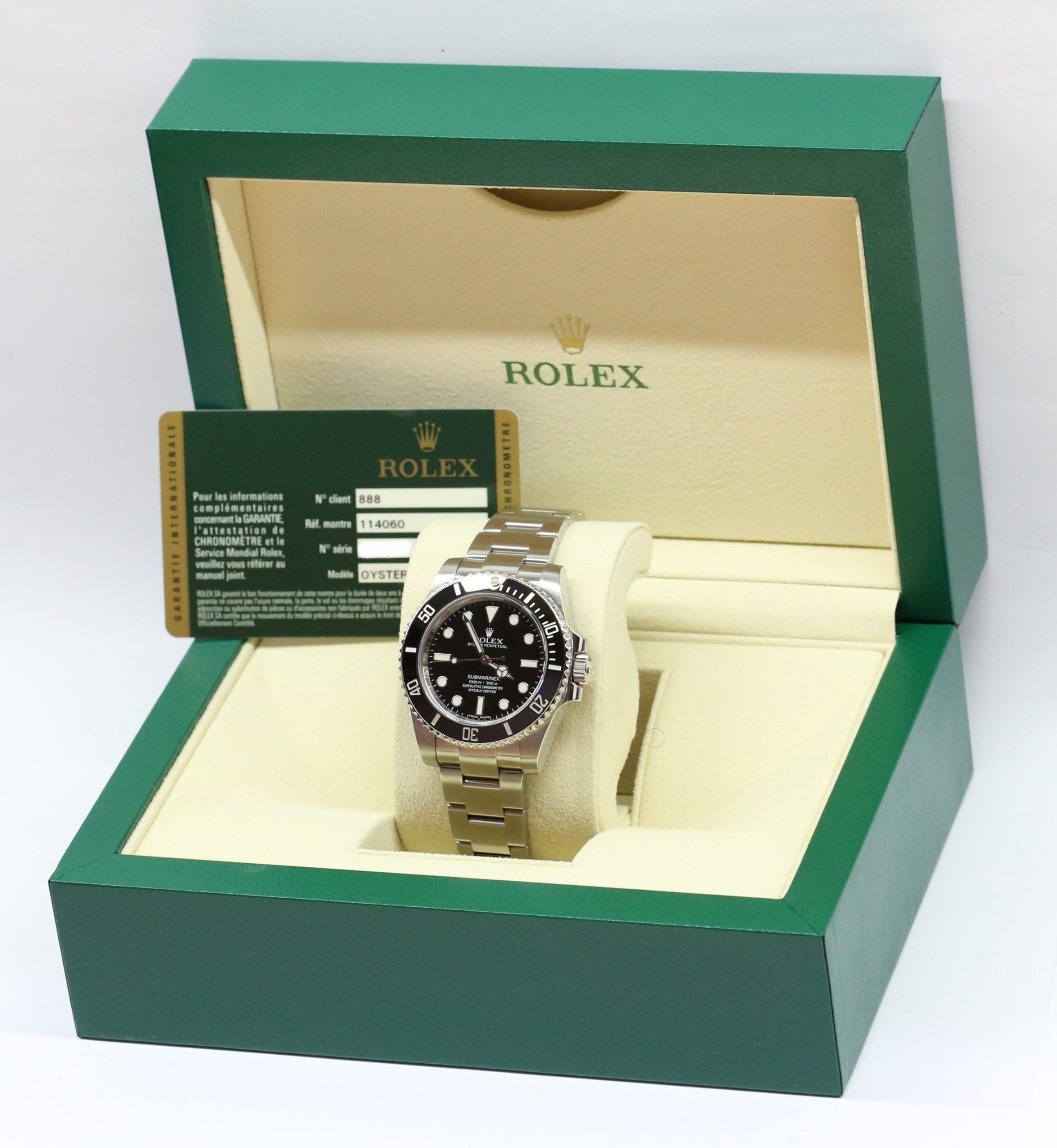 Rolex Submariner Ceramic Bezel, Non-Date 40mm in Stainless Steel on a Rolex Oystersteel Bracelet, Reference 114060, Circa: 2014, With Box & Warranty Card - Image 6