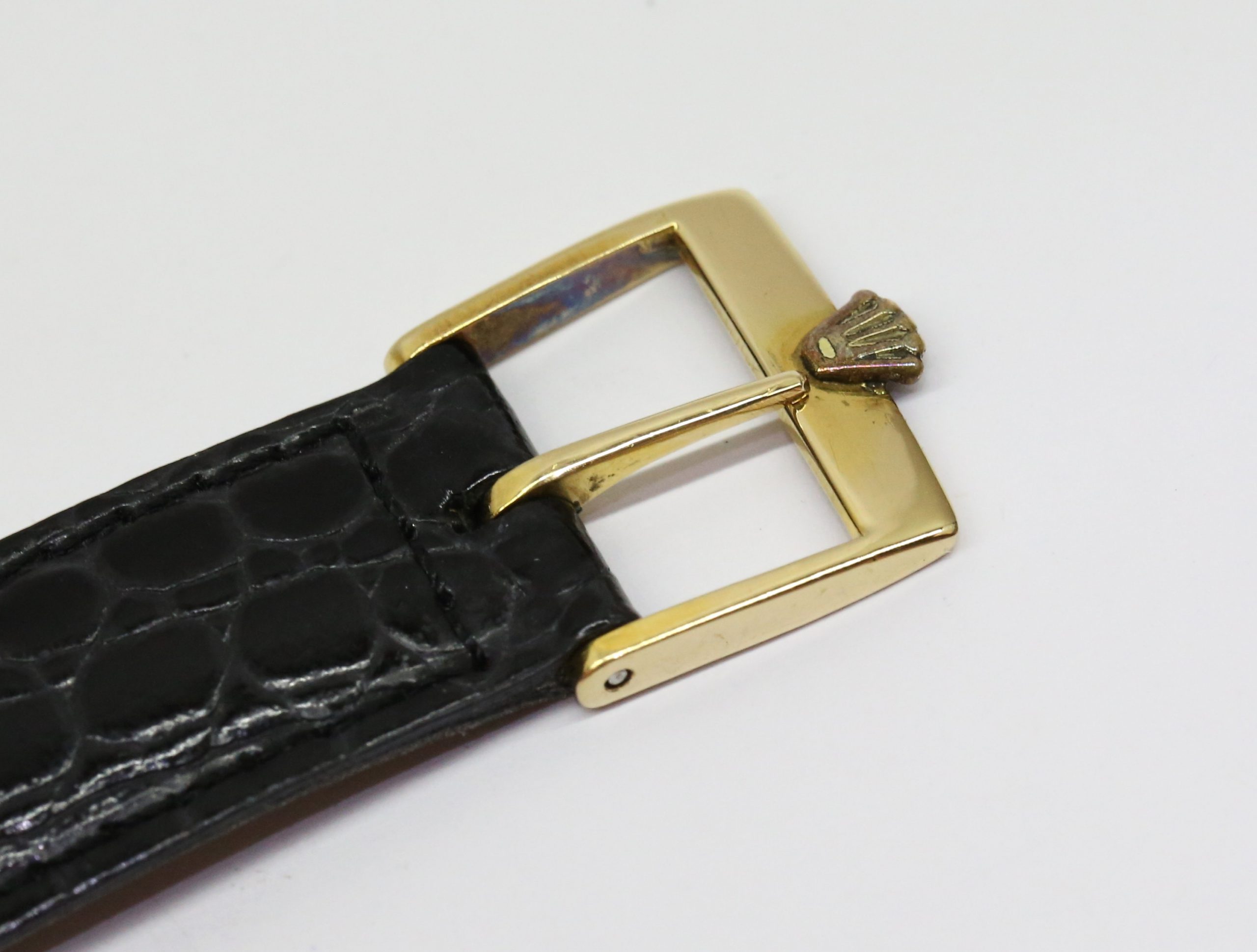 Rolex Cellini 18ct Yellow Gold Square Shape on Strap, Ref 4084, Circa: 1977, Manual Winding, Champagne Dial - Image 6