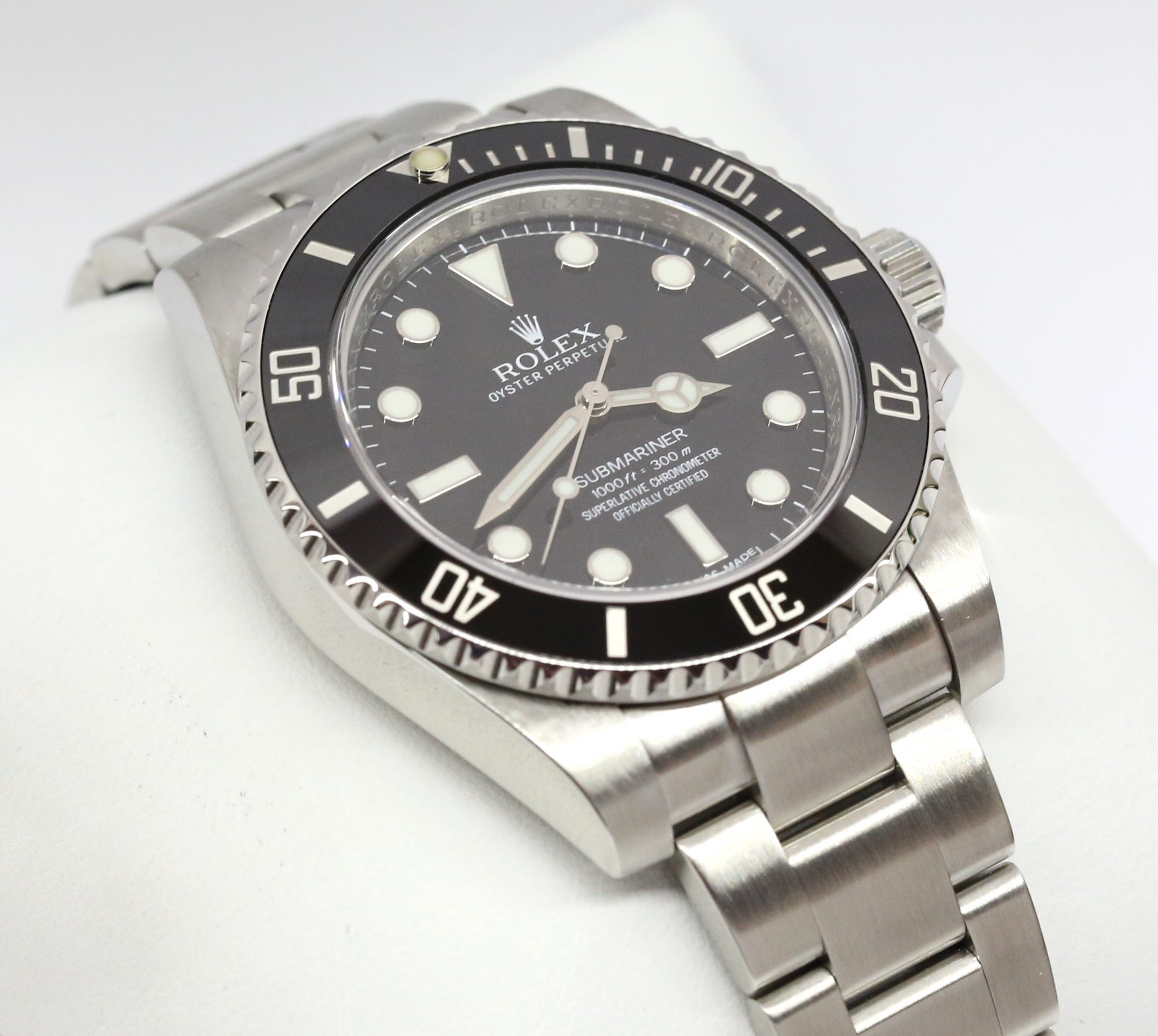 Rolex Submariner Ceramic Bezel, Non-Date 40mm in Stainless Steel on a Rolex Oystersteel Bracelet, Reference 114060, Circa: 2014, With Box & Warranty Card