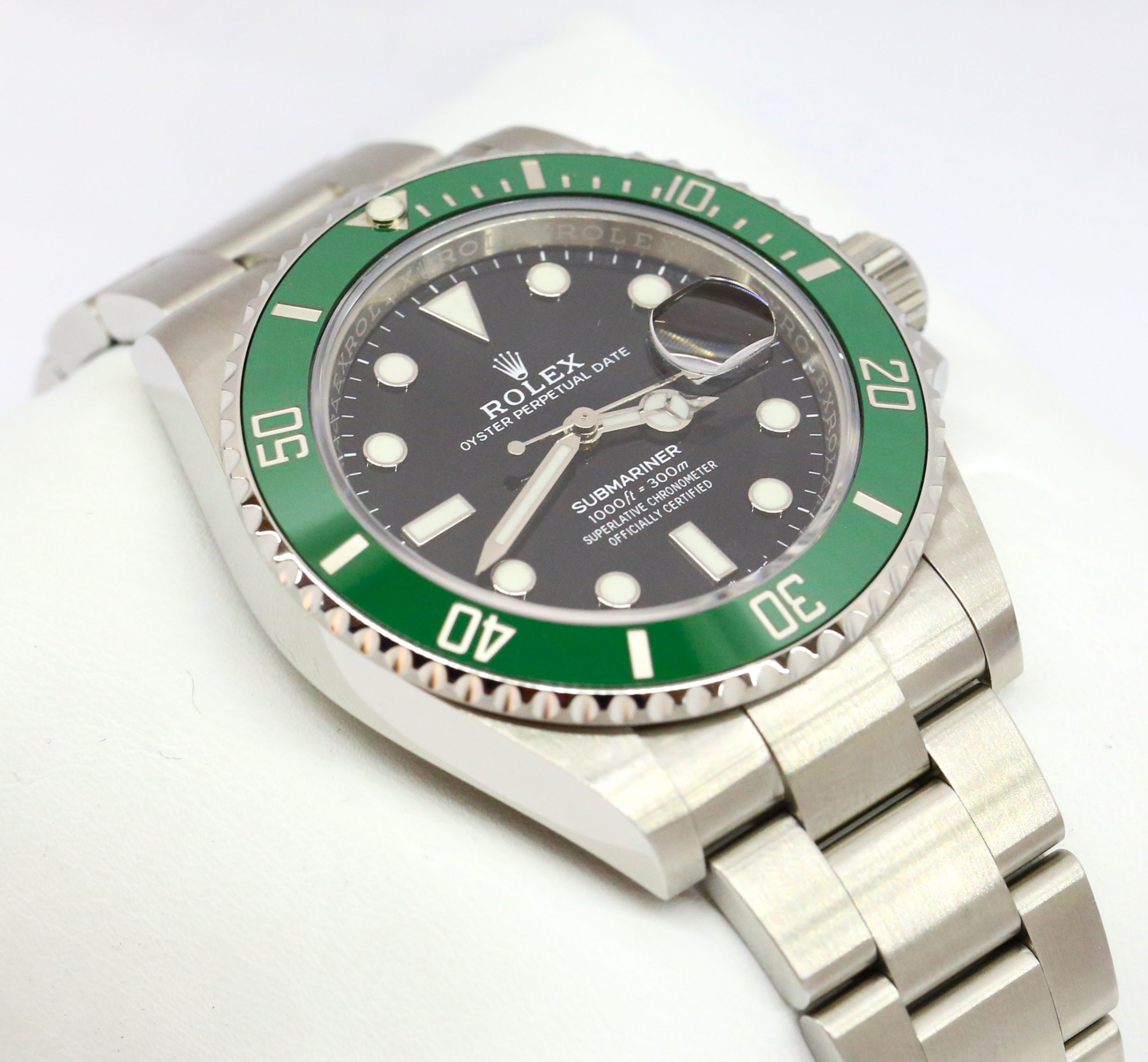 Rolex Submariner Date, Green Cerachrom Bezel, Black Index Dial on a Rolex OysterSteel Bracelet, Ref: 126610LV, Circa: 2020, Complete with Box & Papers