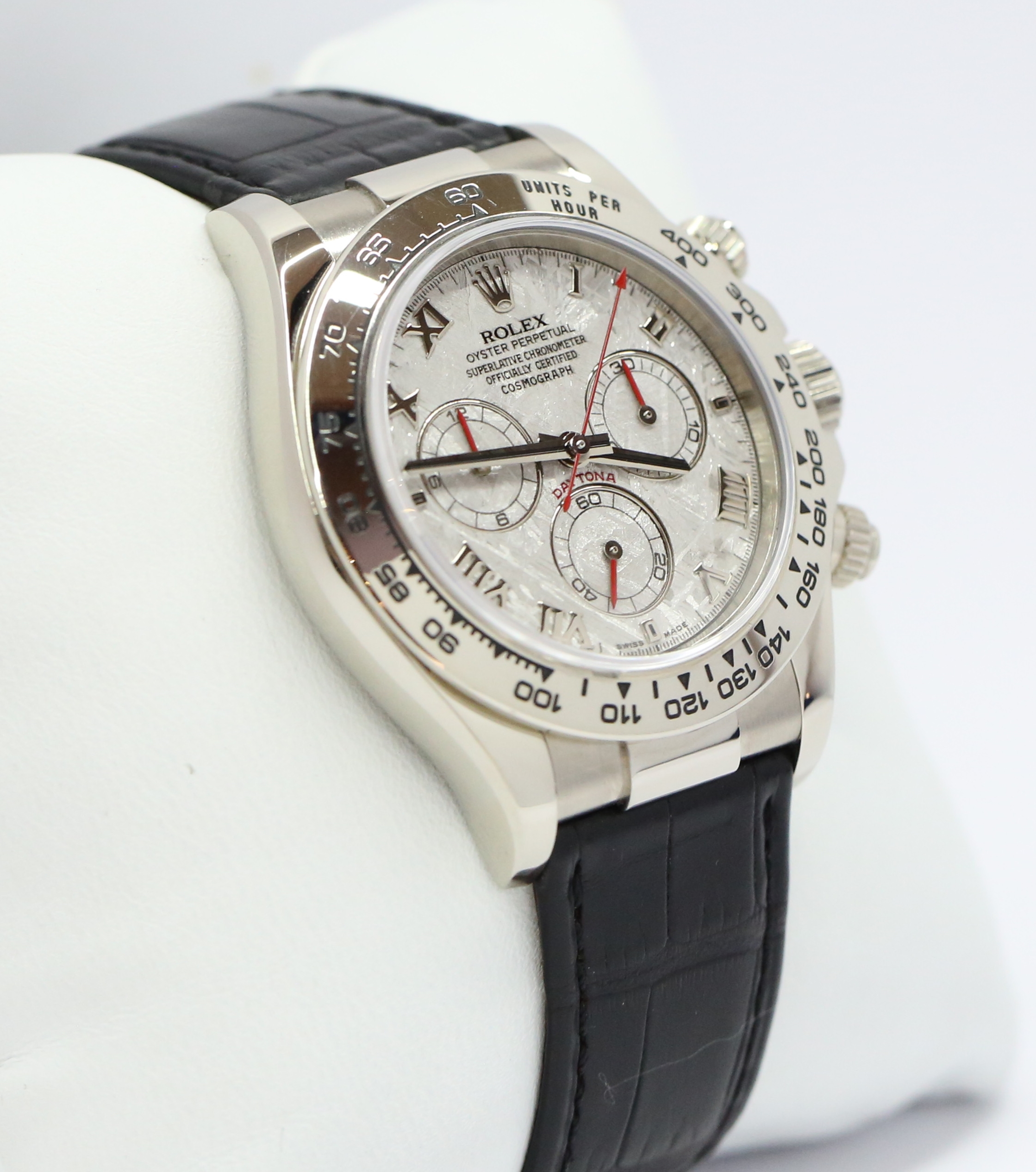 Rolex Daytona in 18ct White Gold with Meterorite Dial on Strap Ref. 116519 Circa: 2006 Complete with Box and Papers. - Image 4