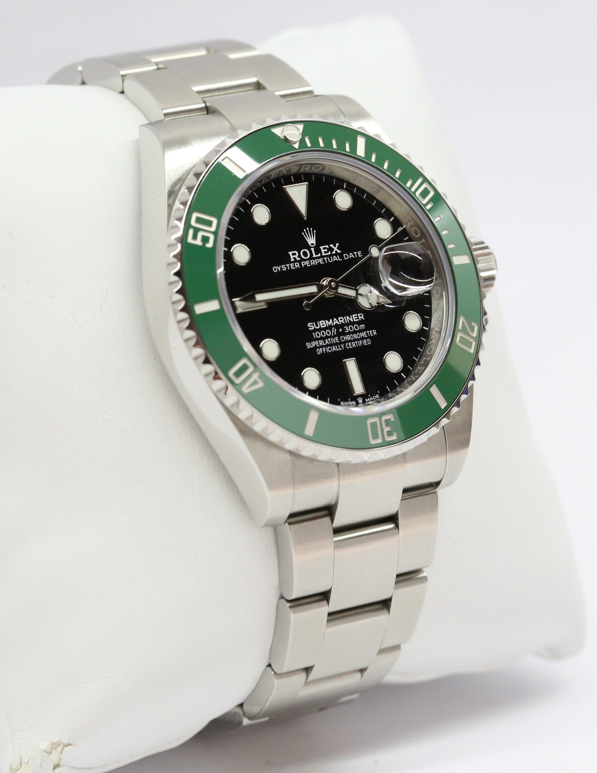 Rolex Submariner Date, Green Cerachrom Bezel, Black Index Dial on a Rolex OysterSteel Bracelet, Ref: 126610LV, Circa: 2020, Complete with Box & Papers - Image 4