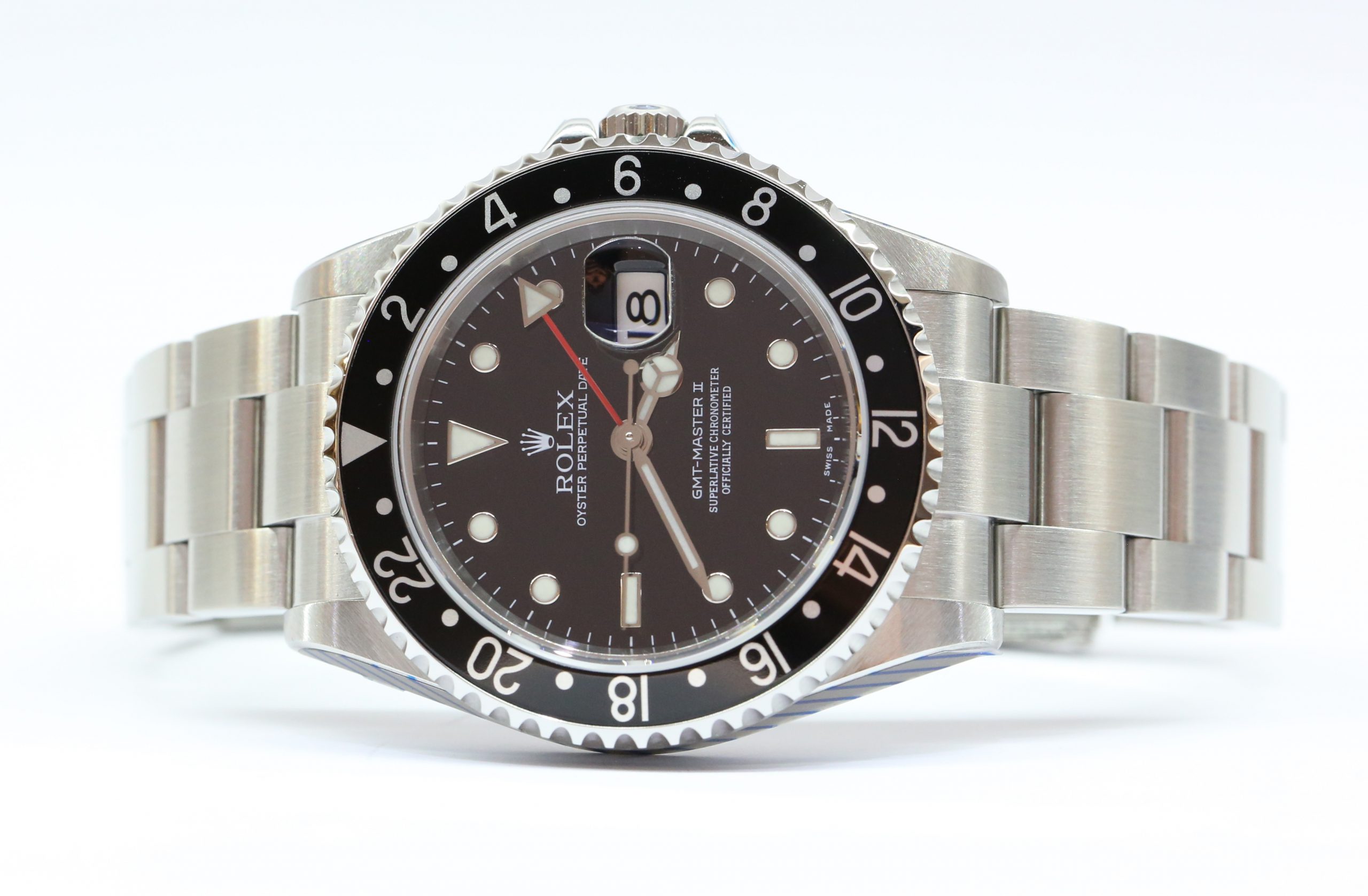Rolex GMT Master II Stainless Steel on Rolex Oyster Bracelet, Black Bezel, Black Index Dial, Reference: 16710, Circa: 2005, with Box, Just Returned From Complete Rolex Service, Balance of 2 Year Rolex Service Warranty - Image 3