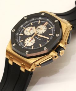 Alternative view of Audemars Piguet Royal Oak Offshore in 18ct Rose Gold on Rubber Strap Ref. 26400RO Circa: 2014 Complete with Box and Papers