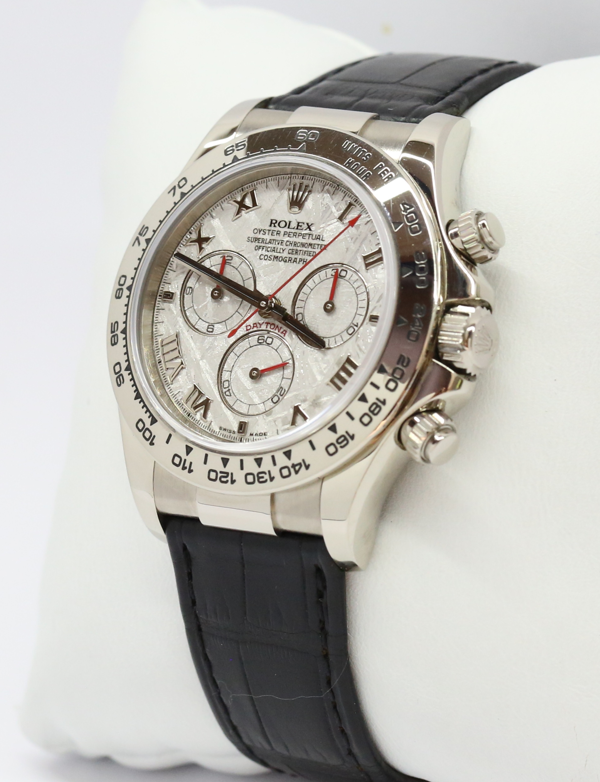 Rolex Daytona in 18ct White Gold with Meterorite Dial on Strap Ref. 116519 Circa: 2006 Complete with Box and Papers. - Image 3