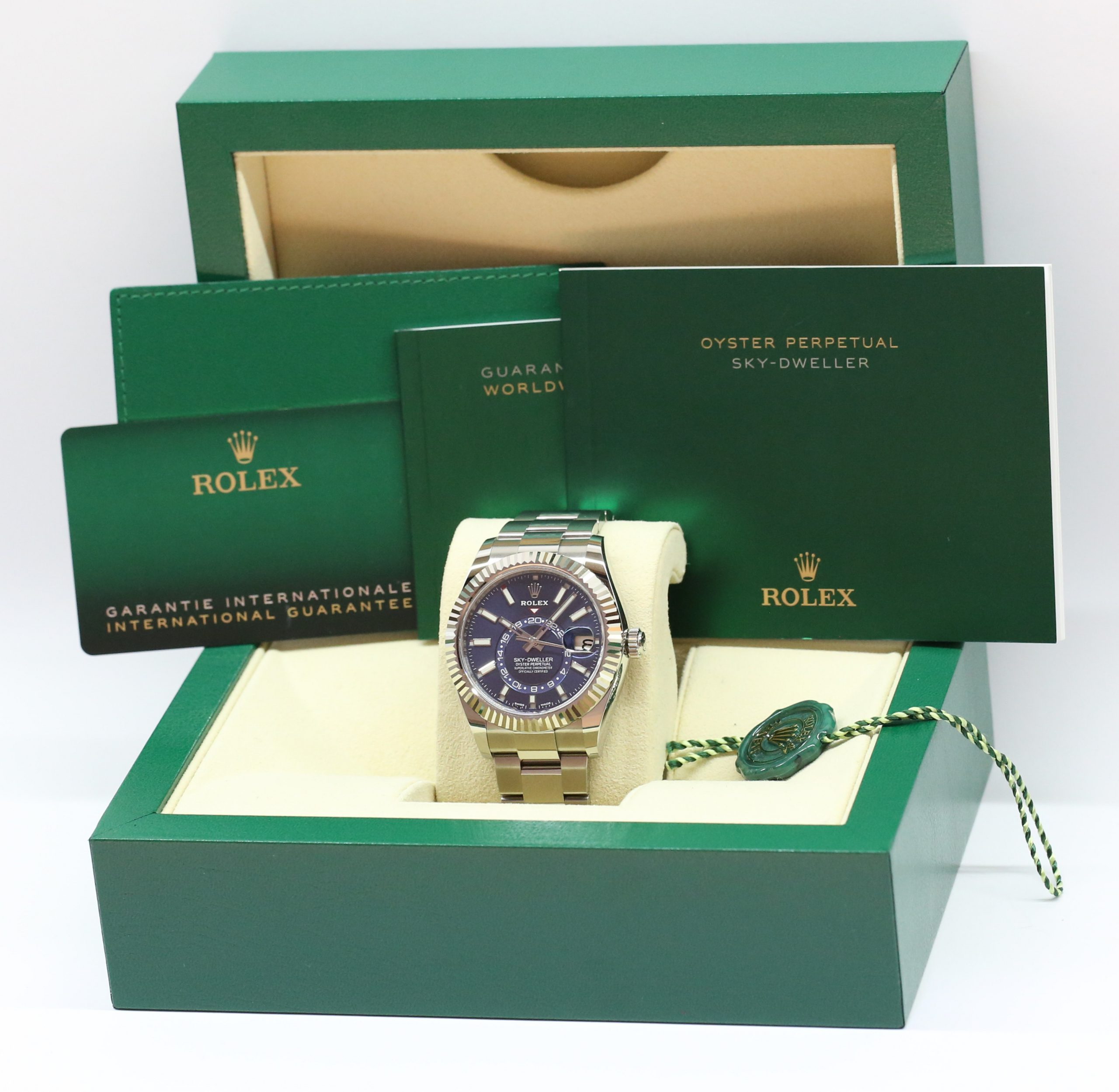 Rolex Sky-Dweller Stainless Steel & 18ct White Gold Bezel, Blue Index Dial, on Oystersteel Bracelet, Ref: 326934, circa: 2021, Complete with Box & Papers - Image 6