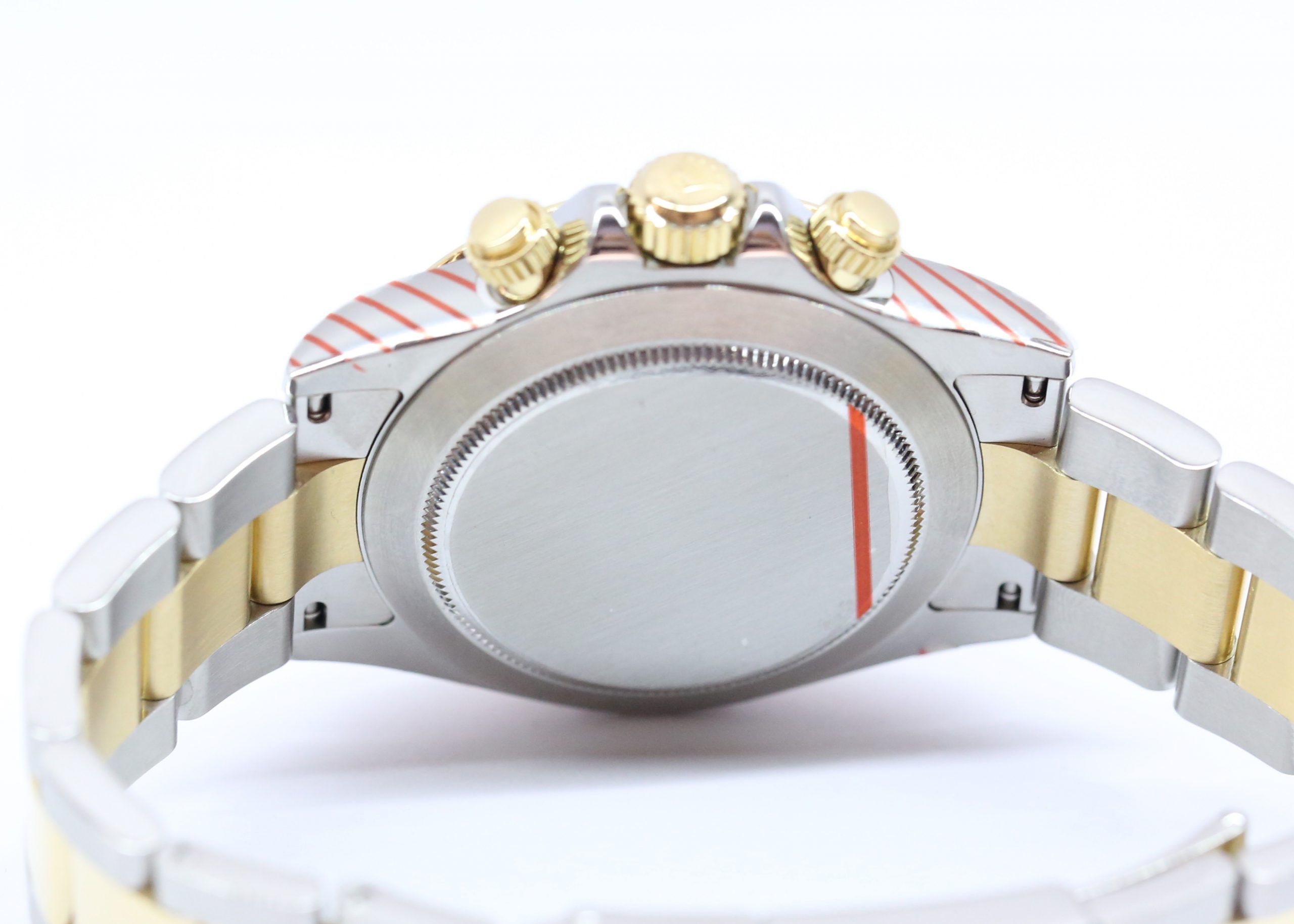 Rolex Cosmograph Daytona in 18ct Yellow Gold and Stainless Steel with Black Diamond Dial on Rolex 18ct Yellow Gold and Stainless Steel Bracelet Ref. 116523 Circa: 2003 Complete with Box and Papers Just Returned from Rolex Service Centre - Image 4