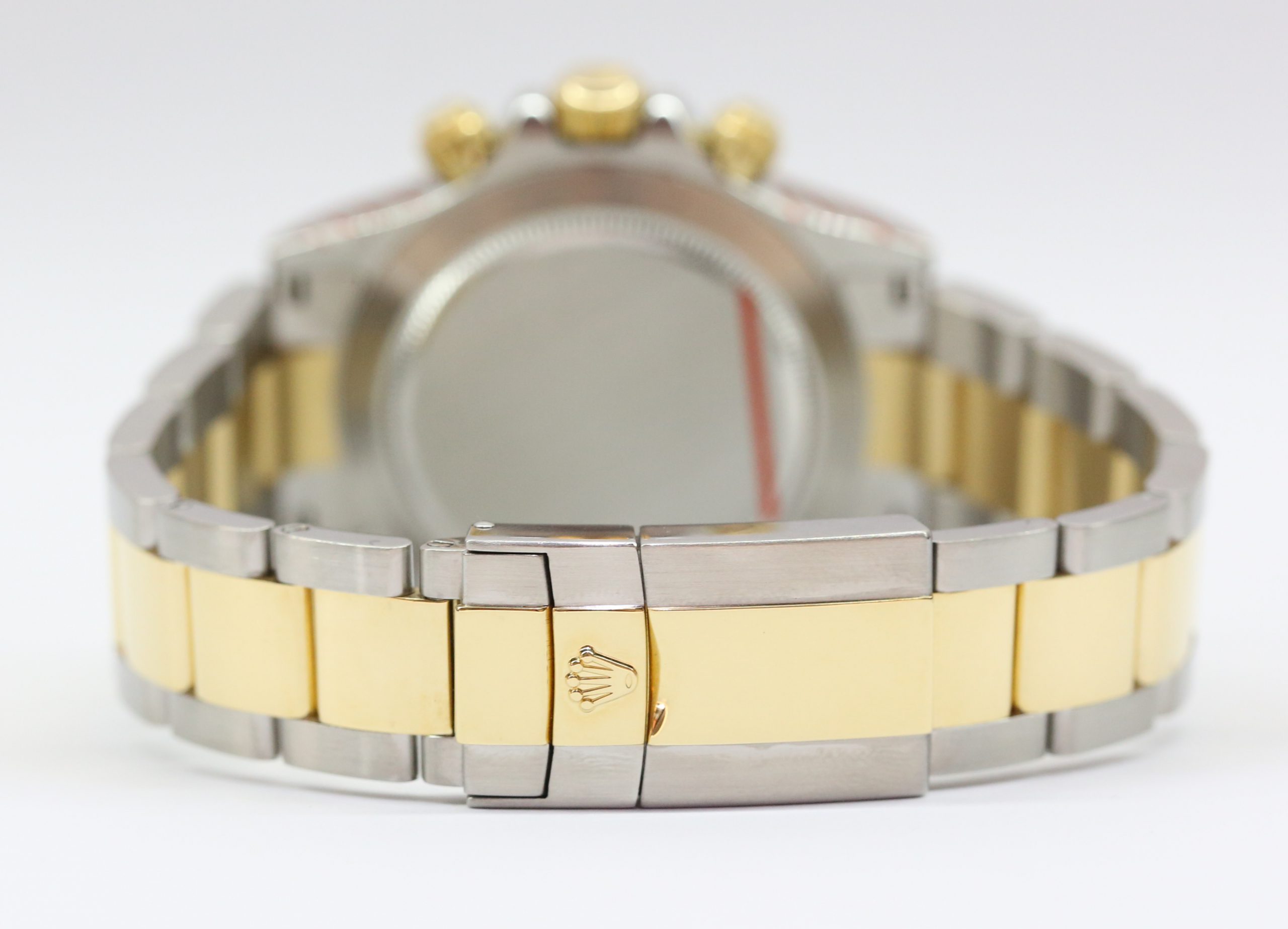 Rolex Cosmograph Daytona in 18ct Yellow Gold and Stainless Steel with Black Diamond Dial on Rolex 18ct Yellow Gold and Stainless Steel Bracelet Ref. 116523 Circa: 2003 Complete with Box and Papers Just Returned from Rolex Service Centre - Image 5