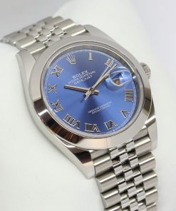 Rolex Datejust 41, Stainless Steel on Rolex Jubilee Bracelet, Blue Roman Dial, Ref: 126300, Circa: 2019, Complete with Box & Papers