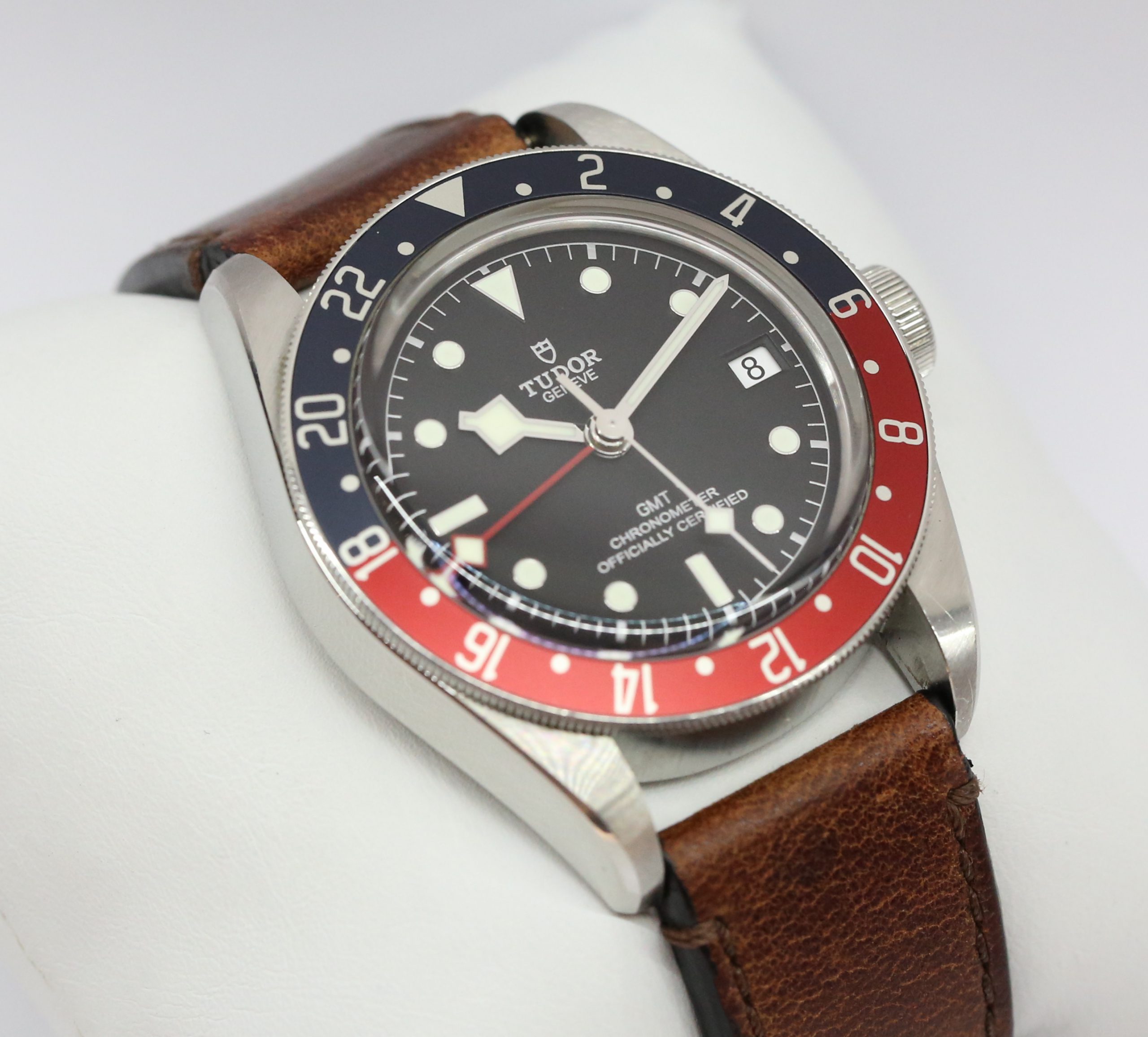 Tudor Black Bay GMT Stainless Steel on Strap with Tudor Deployant Clasp, Pepsi Bezel, Ref: 79830RB, Circa: 2019, Complete with Box, Papers &