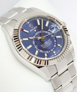 Rolex Sky-Dweller Stainless Steel & 18ct White Gold Bezel, Blue Index Dial, on Oystersteel Bracelet, Ref: 326934, circa: 2021, Complete with Box & Papers