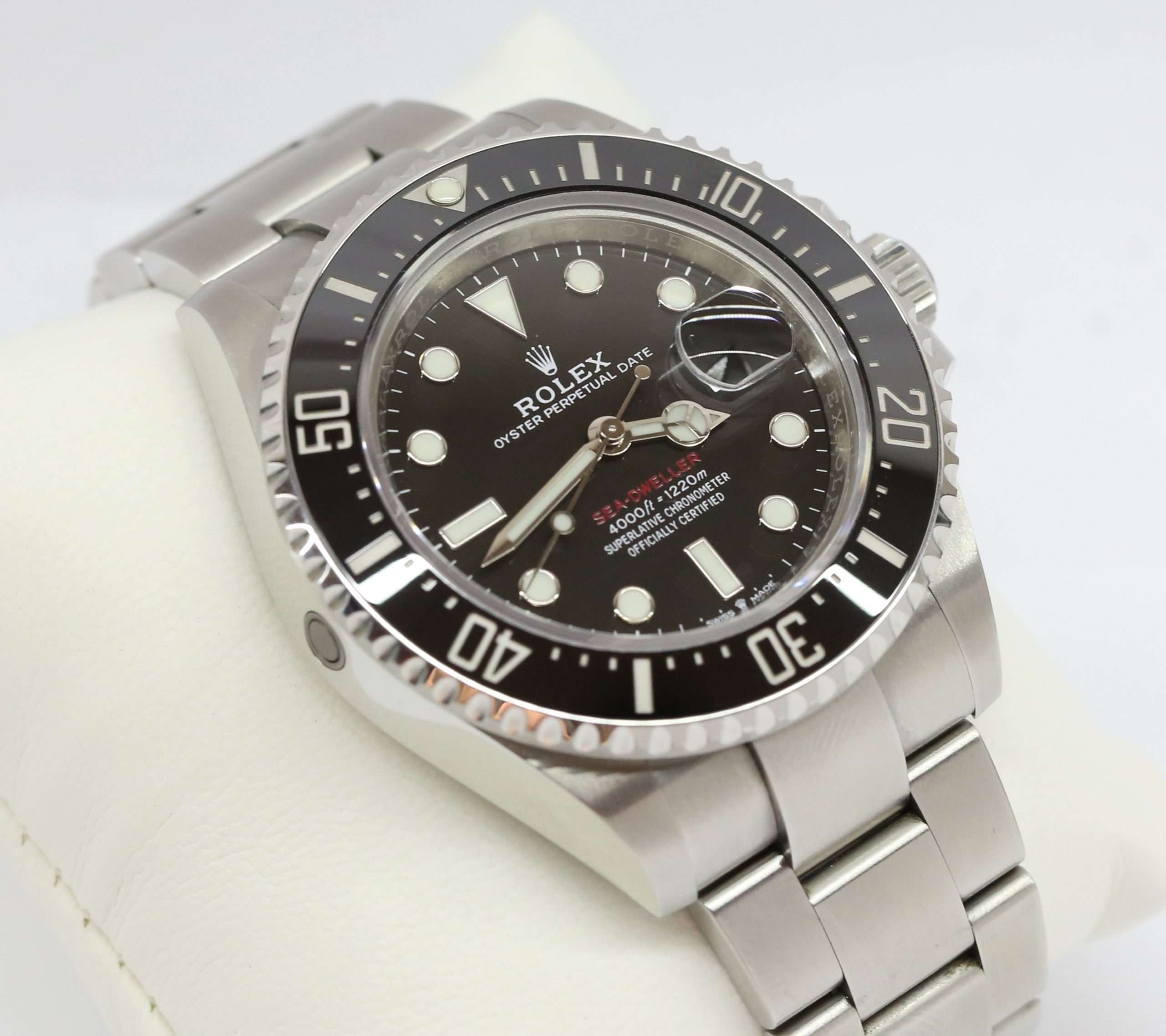 Rolex Oyster Perpetual Sea-Dweller 4000 “Anniversary Red”, Black Index Dial, Stainless Steel on Rolex Oystersteel Bracelet, Ref 126600, Circa: 2021, Complete with Box and Papers