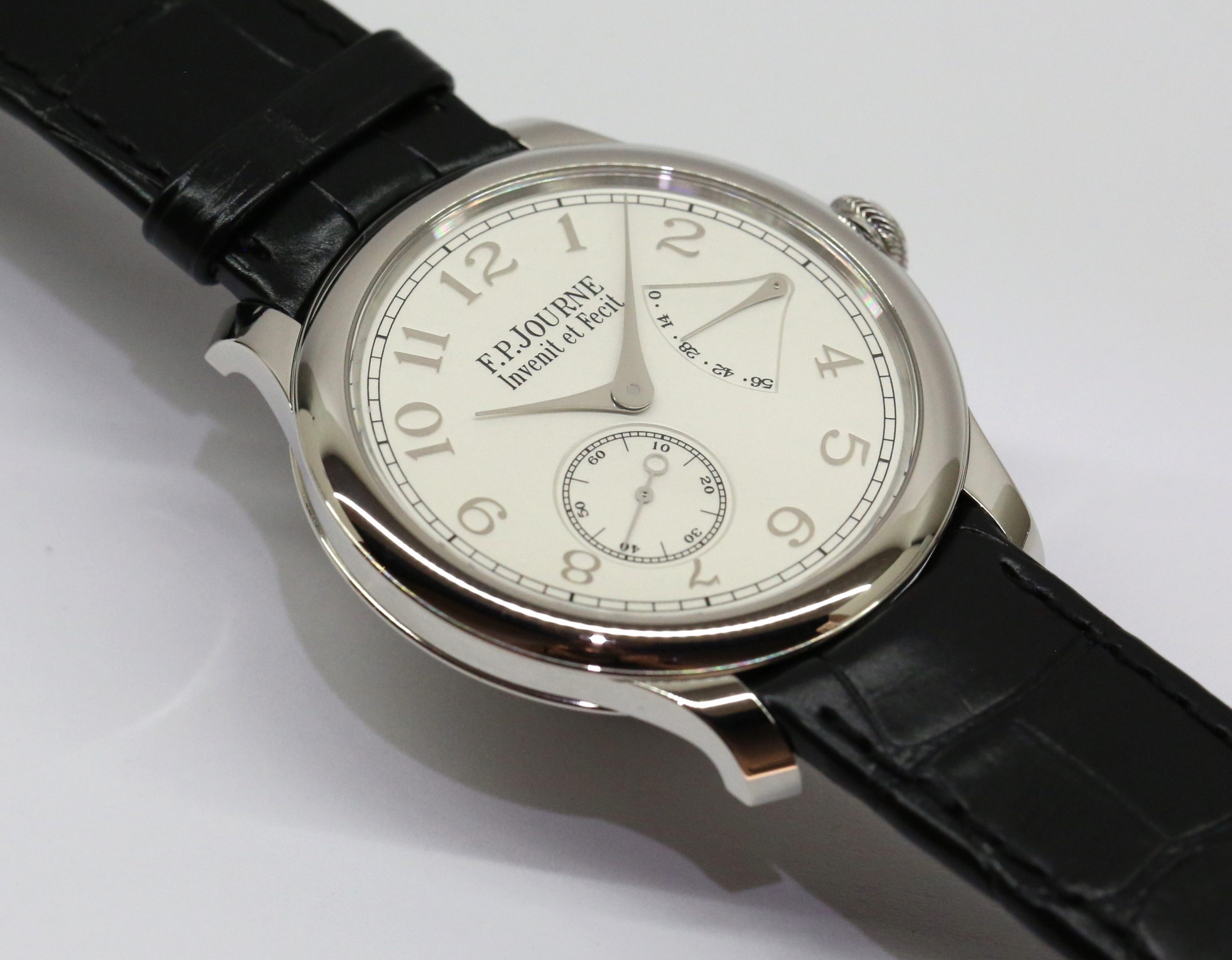 F.P Journe Chronometre Souverain in Platinum, Silver Arab Dial, on a FP Journe strap and Platinum Tang Buckle. Circa: 2020, Complete with Box & Papers - Image 4