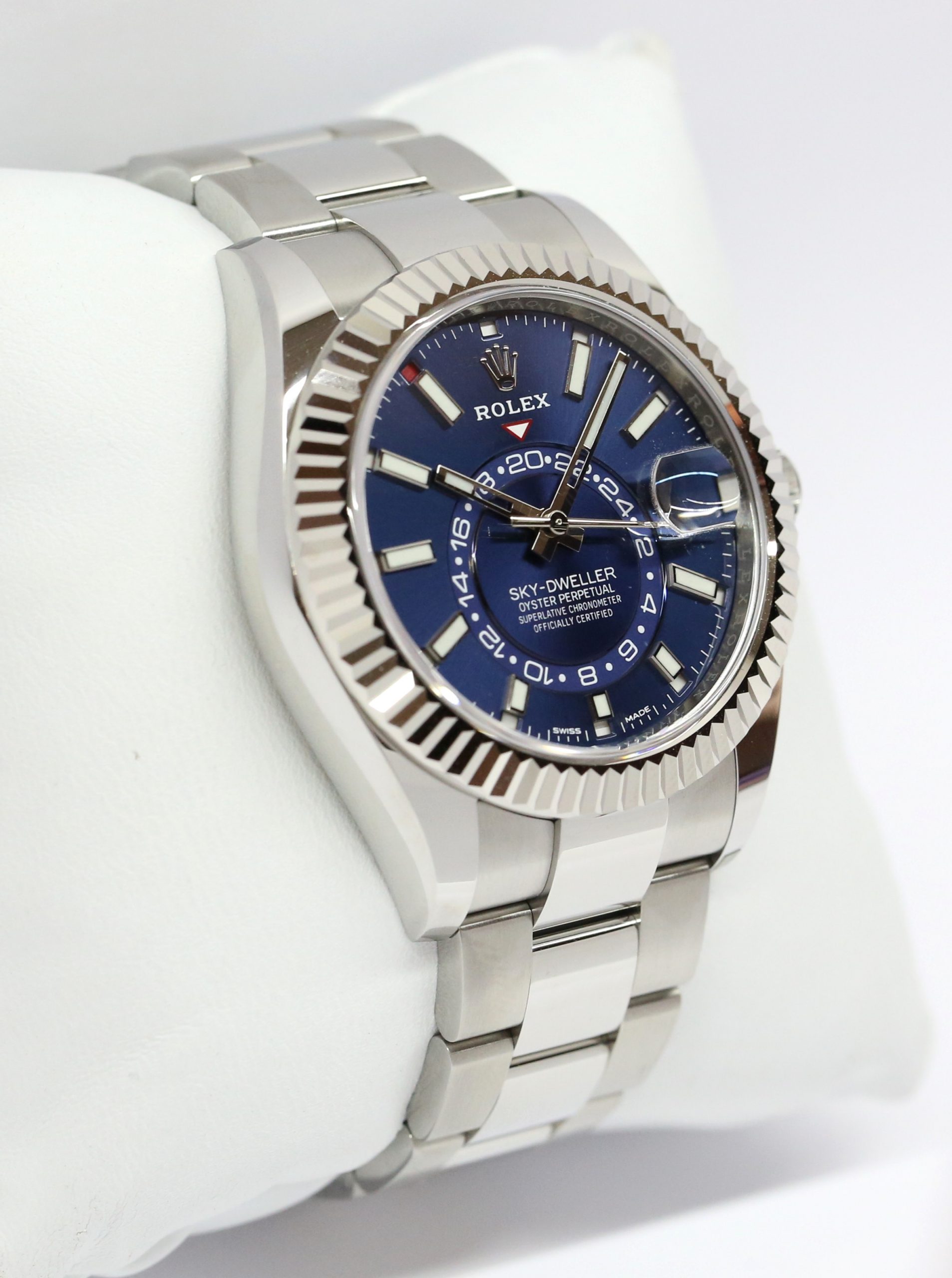 Rolex Sky-Dweller Stainless Steel & 18ct White Gold Bezel, Blue Index Dial, on Oystersteel Bracelet, Ref: 326934, circa: 2021, Complete with Box & Papers - Image 3