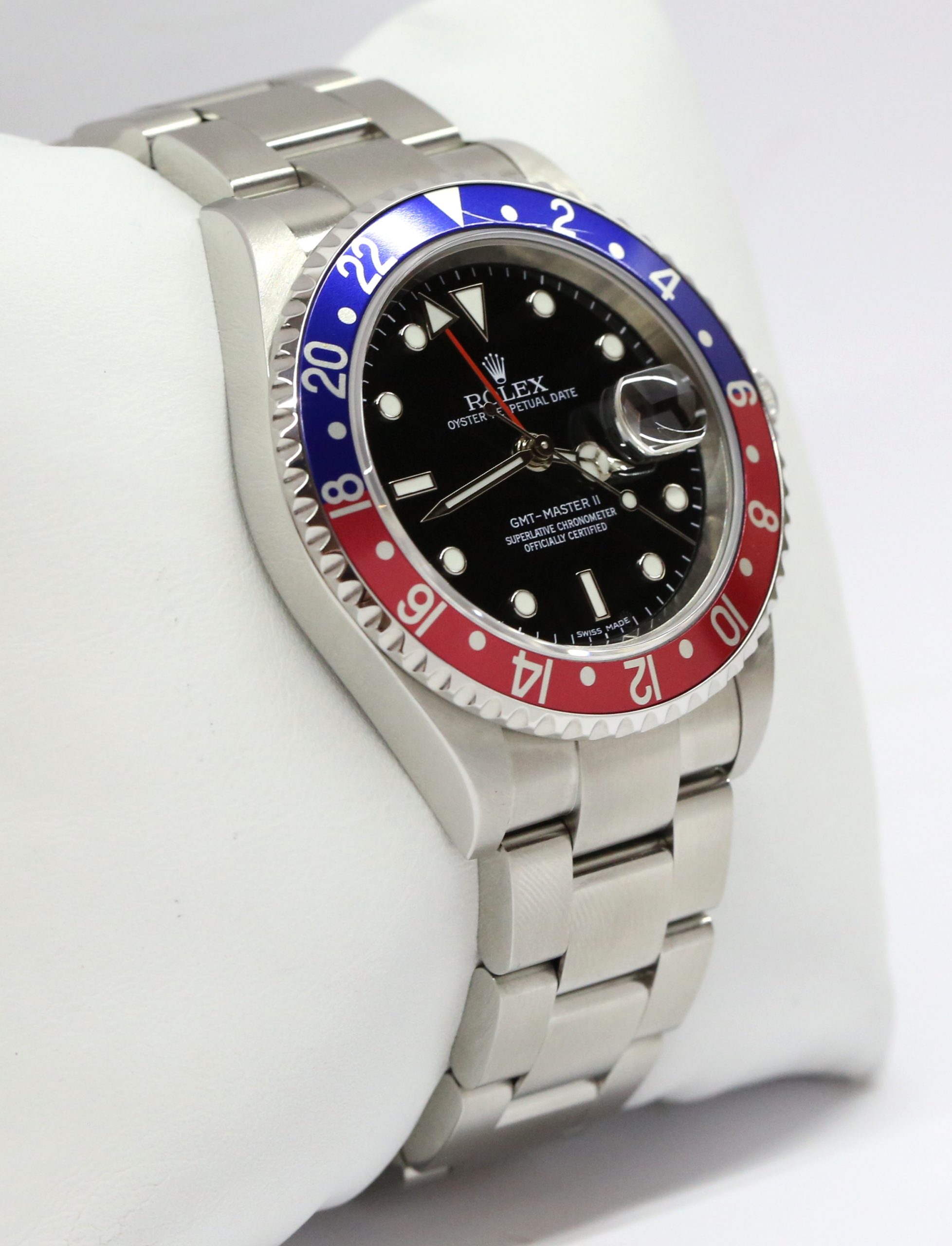 Rolex GMT Master II Pepsi Bezel Stainless Steel (RARE Stick Dial), on Rolex Oyster Bracelet, Reference: 16710, Circa: 2007, Cal. 3186 Box, Papers & 12 Month EWG Warranty - Image 4