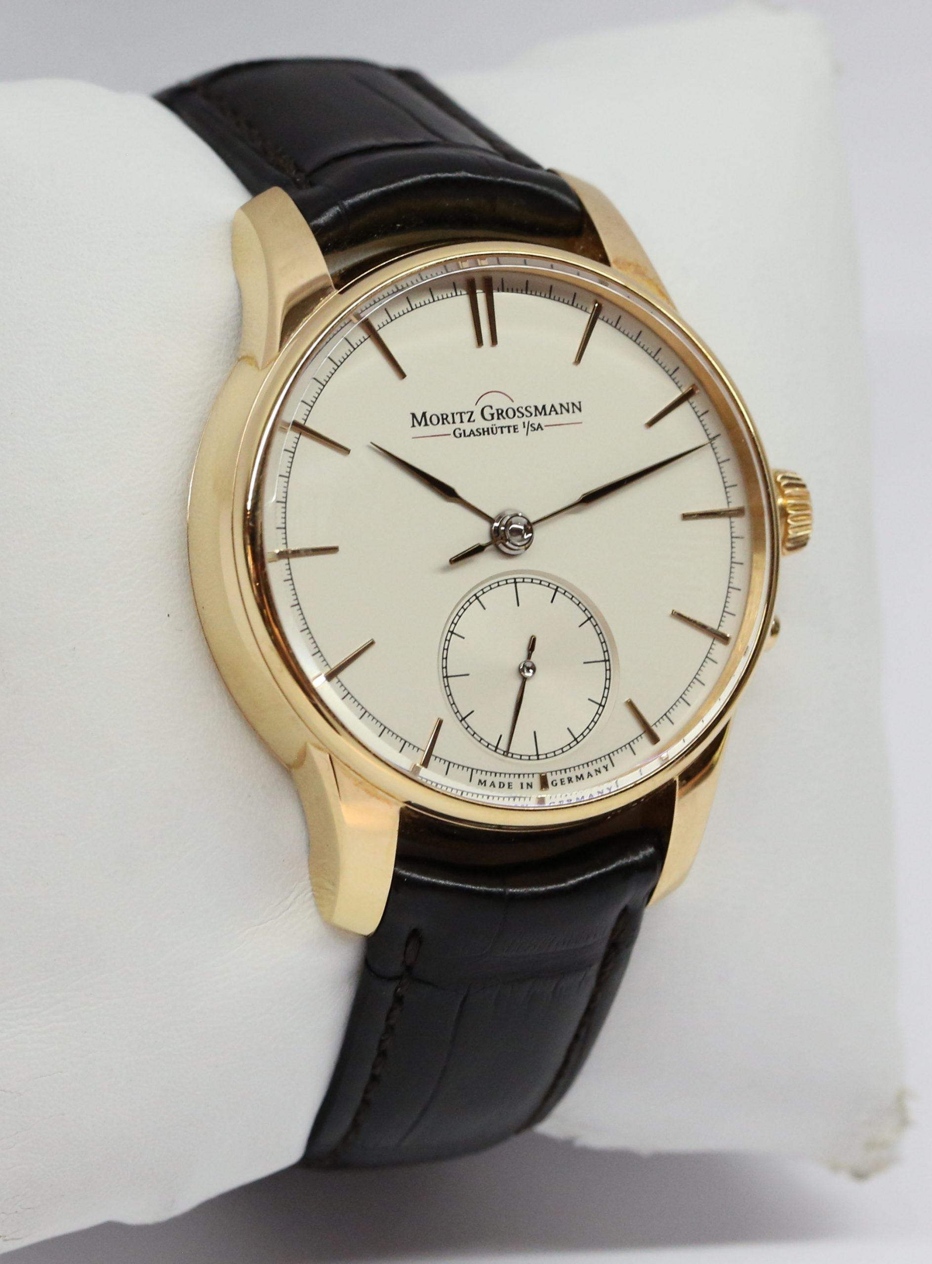 Moritz GrossMann Atum in 18ct Rose Gold on Strap, Silver Index Dial, Complete with Box and Papers - Image 5