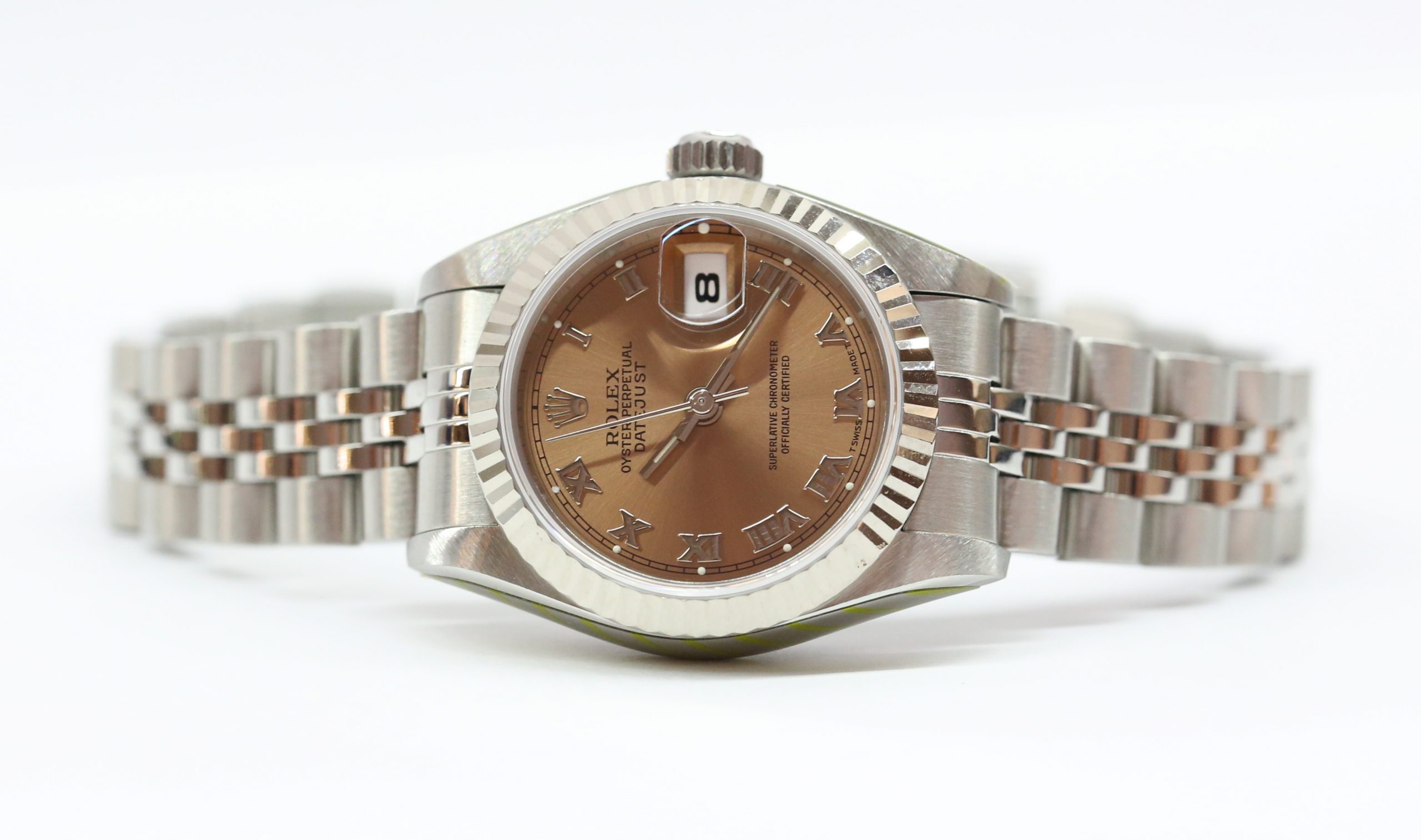 Rolex Datejust 26mm Stainless Steel White Gold Bezel on Jubilee Bracelet, Reference 69174, Circa: 1993, Just Returned from Rolex Service, with Box & Rolex Service Receipt - Image 3